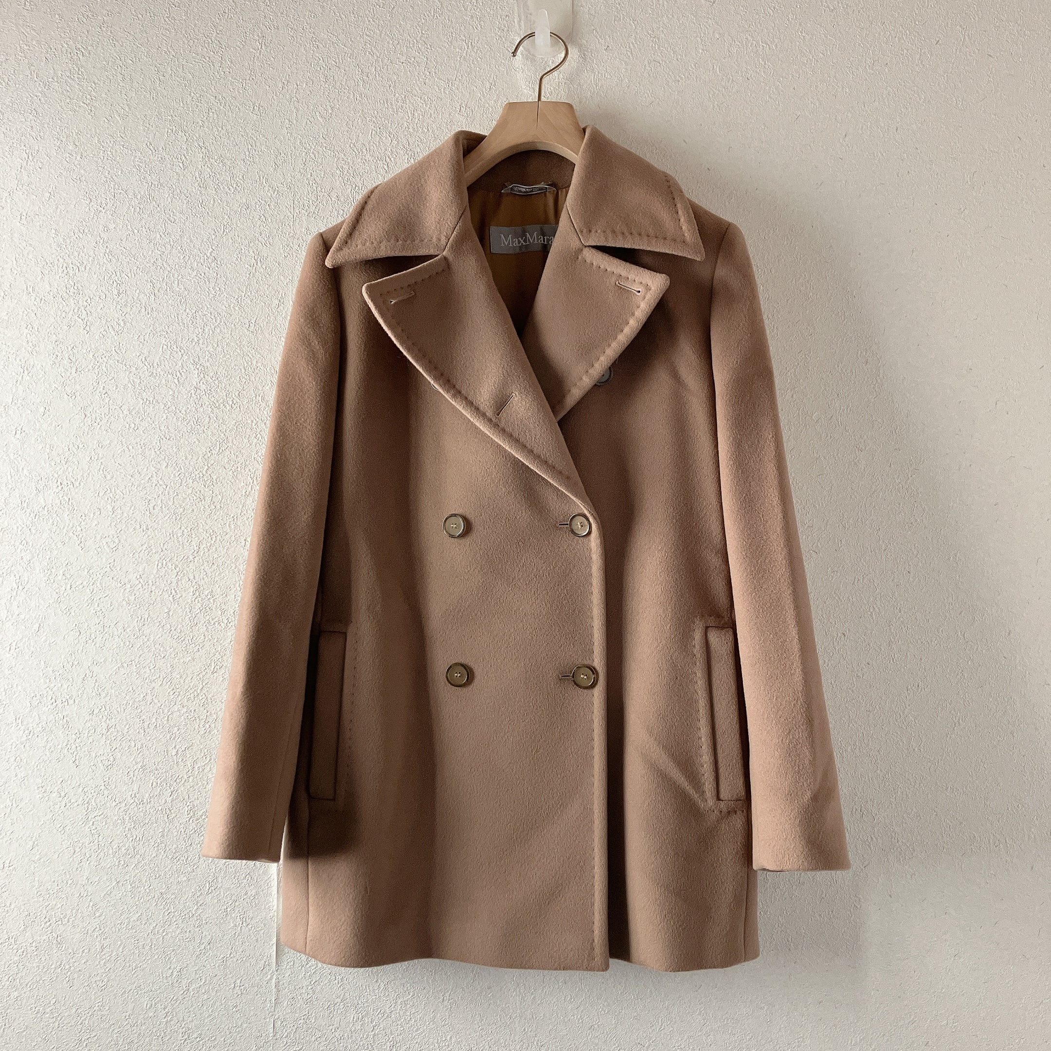 マックスマーラ MaxMara ウール コート ハーフ丈 Pコート 銀タグ 最