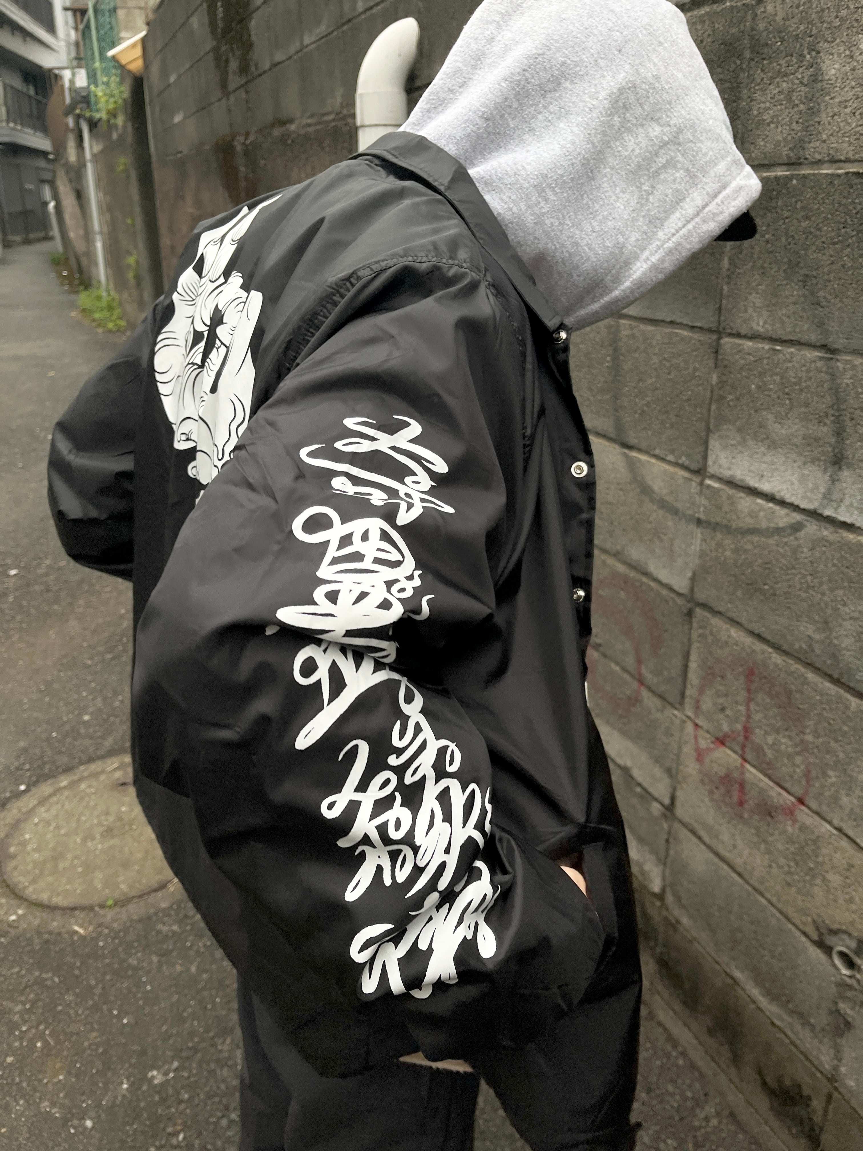 かつまたひでゆき×キーチェンメン ボア裏地付きナイロンコーチ