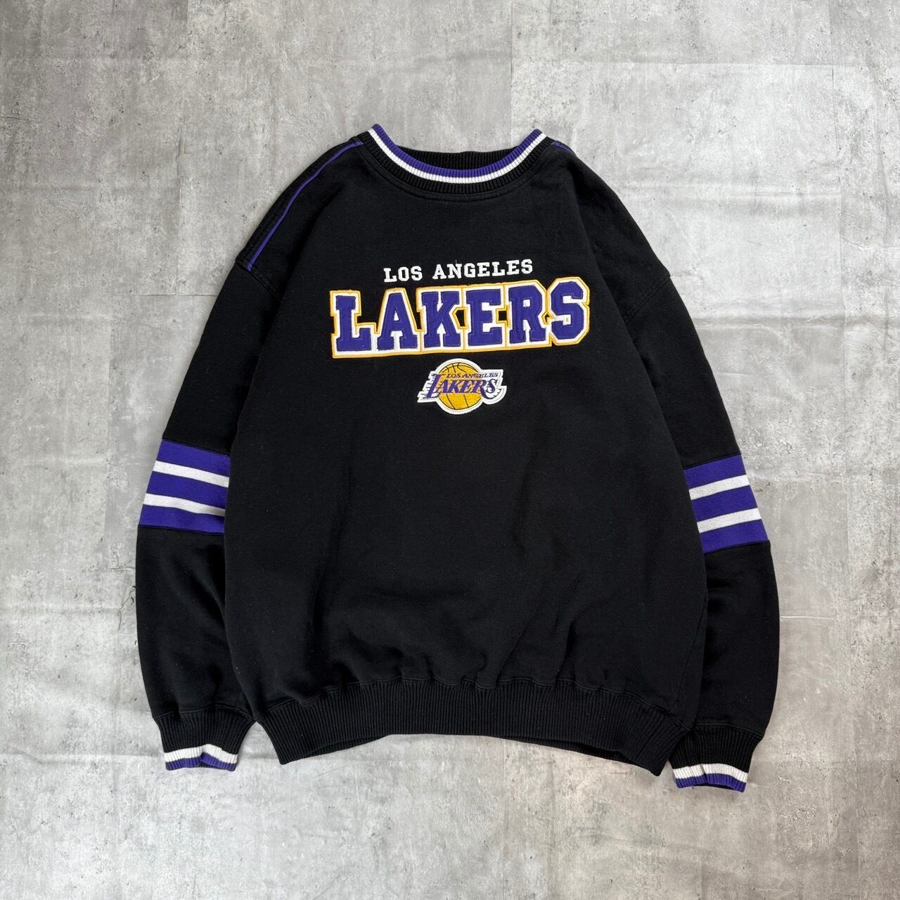 NBA レイカーズ Lee SPORT スウェット トレーナー 刺繍 黒 2XL 楽天