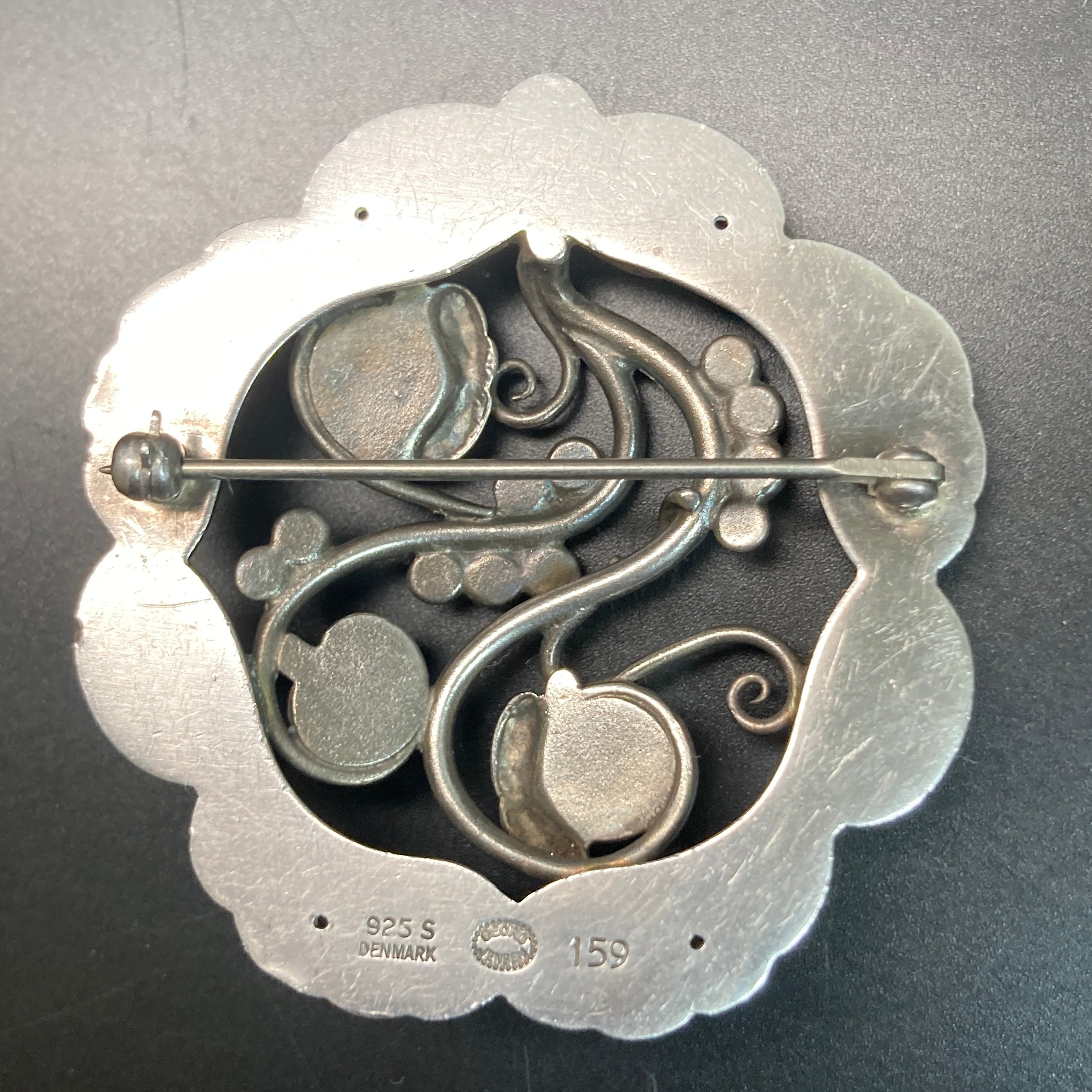 ジョージ・ジェンセン ムーンライト ブロッサム ブローチ シルバー