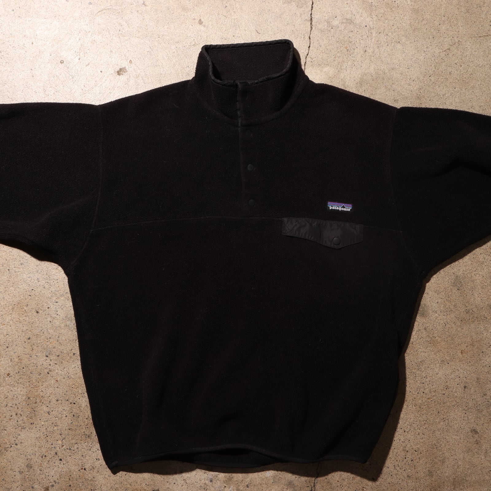 美品 M 00年 オールブラック シンチラ スナップT patagonia 黒