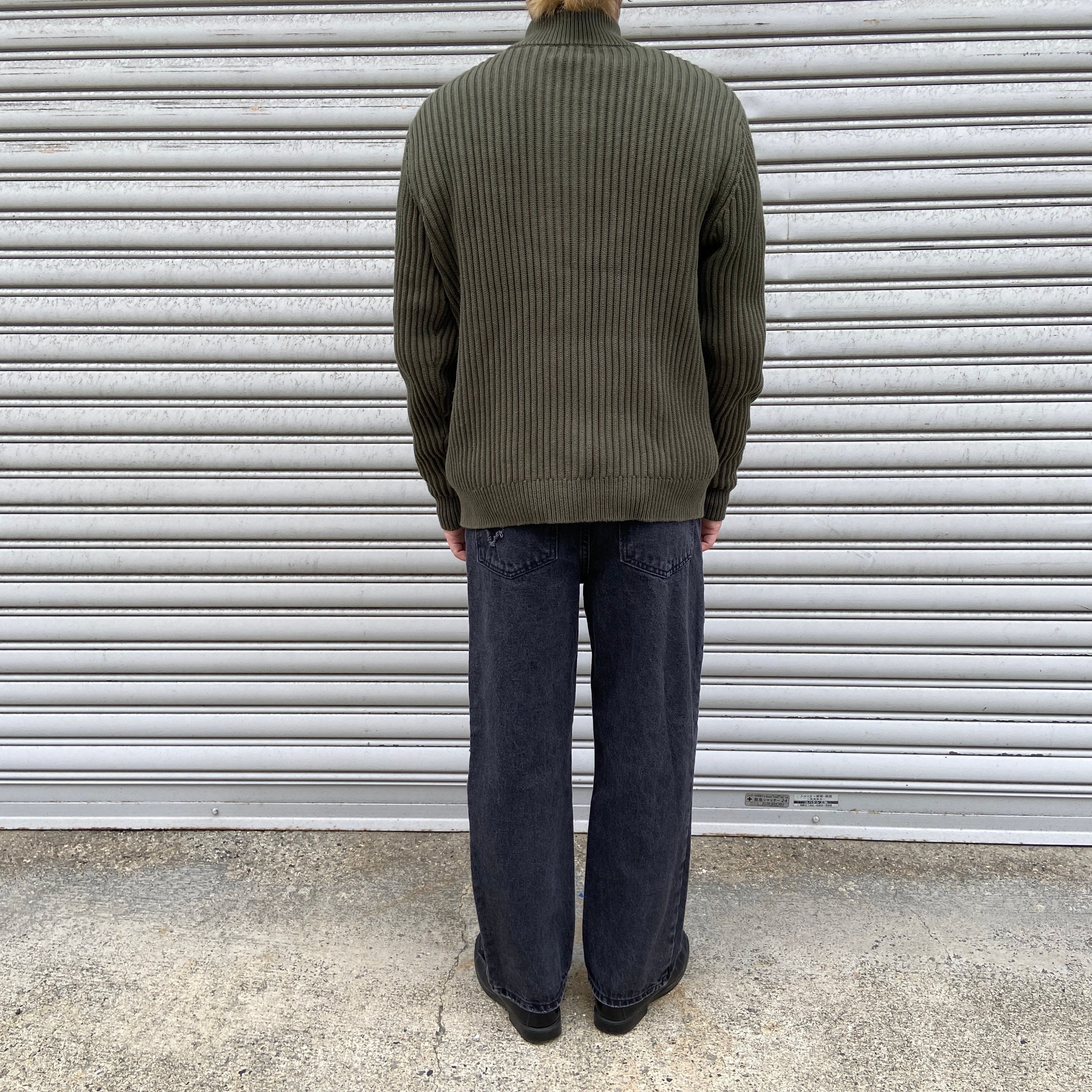 90s L.L.Bean ドライバーズニット コットンニット カーキ M | 古着屋 Uan