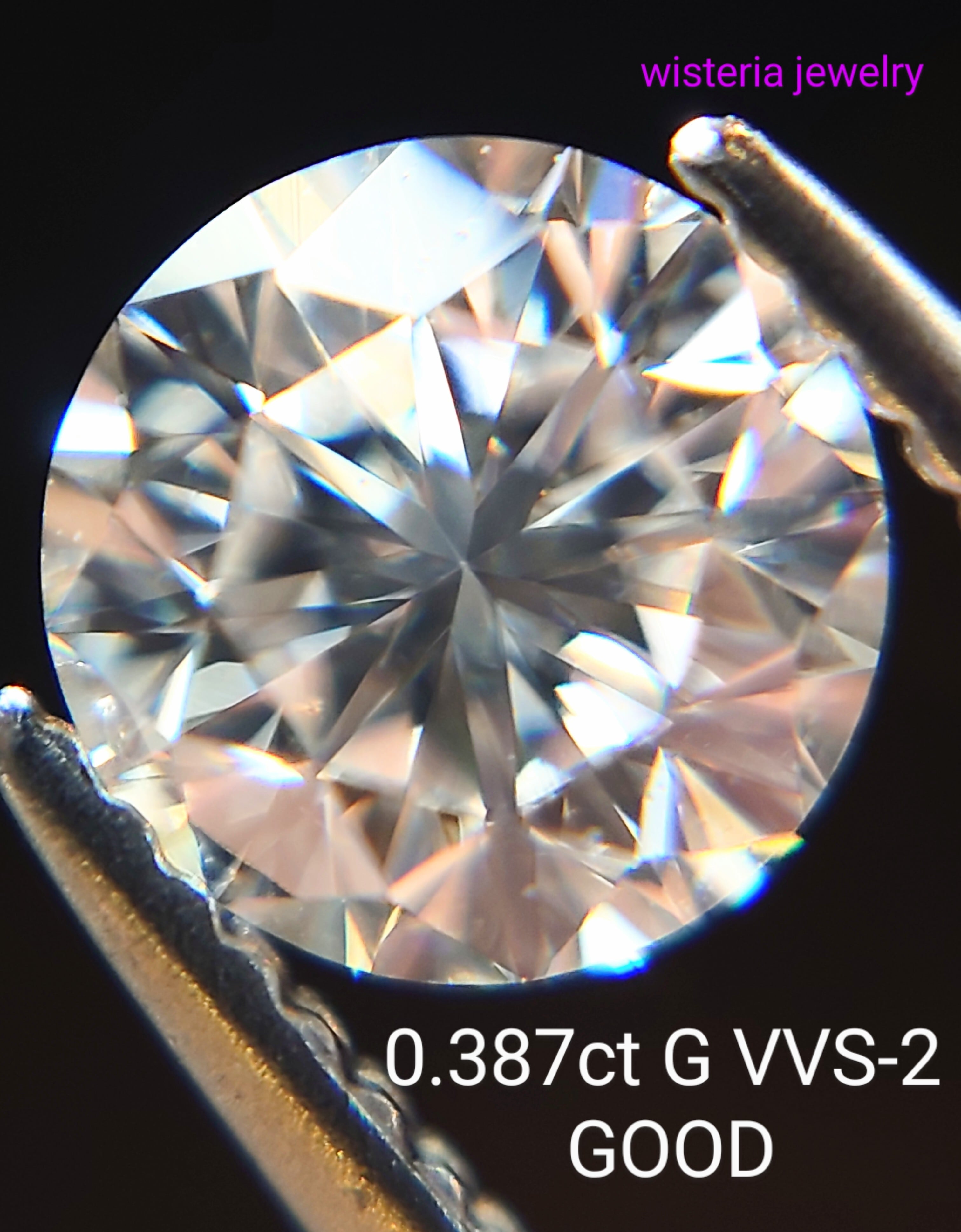 0.387ct G VVS-2 GOOD 天然ダイヤモンドルース☆ | wisteria777