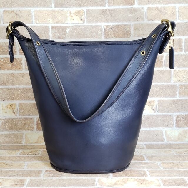 希少 タグ付 オールドコーチ バケツ型 USA製 ショルダーバッグ ライト