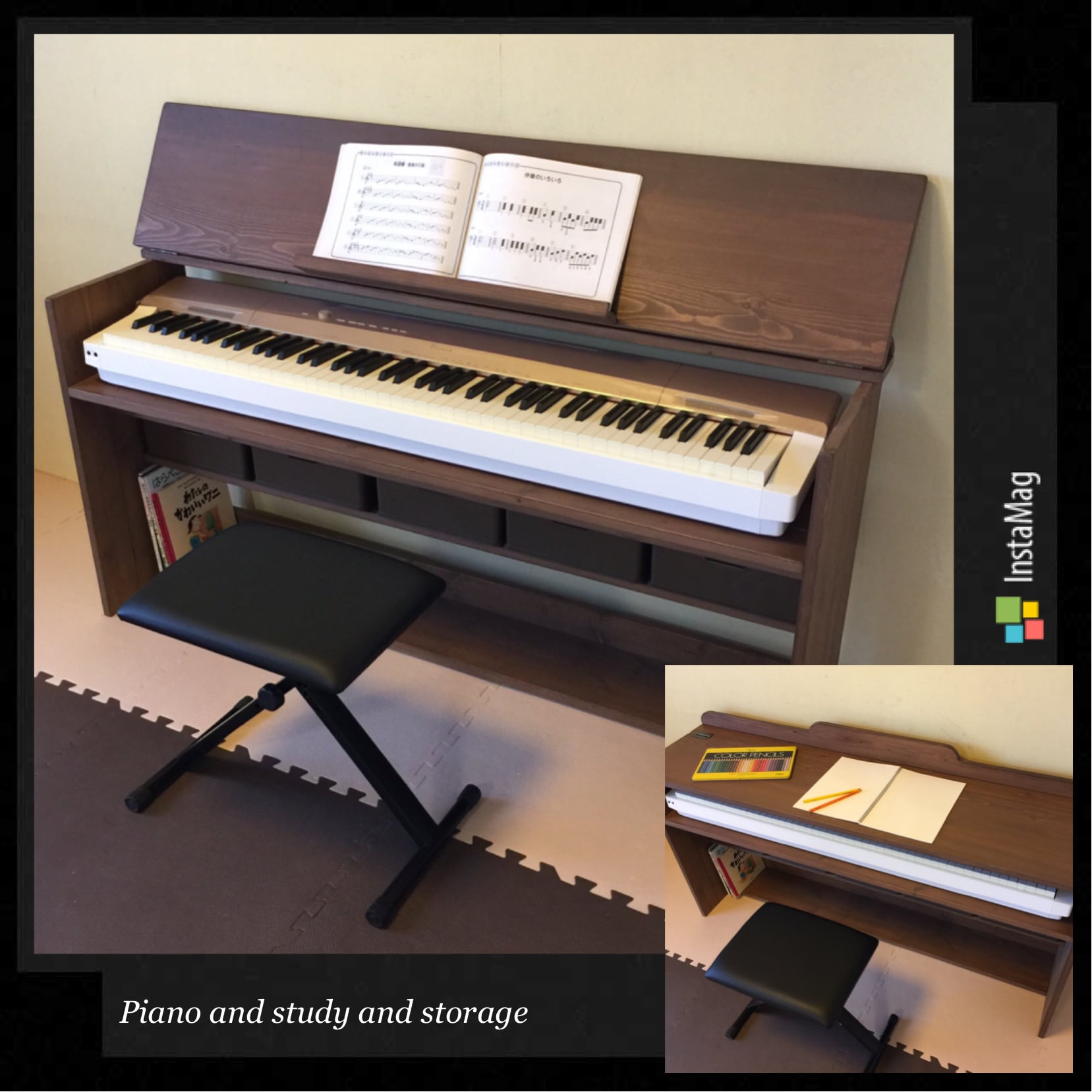 組立不要！完成品！サイズオーダー可能！】電子ピアノキーボード台