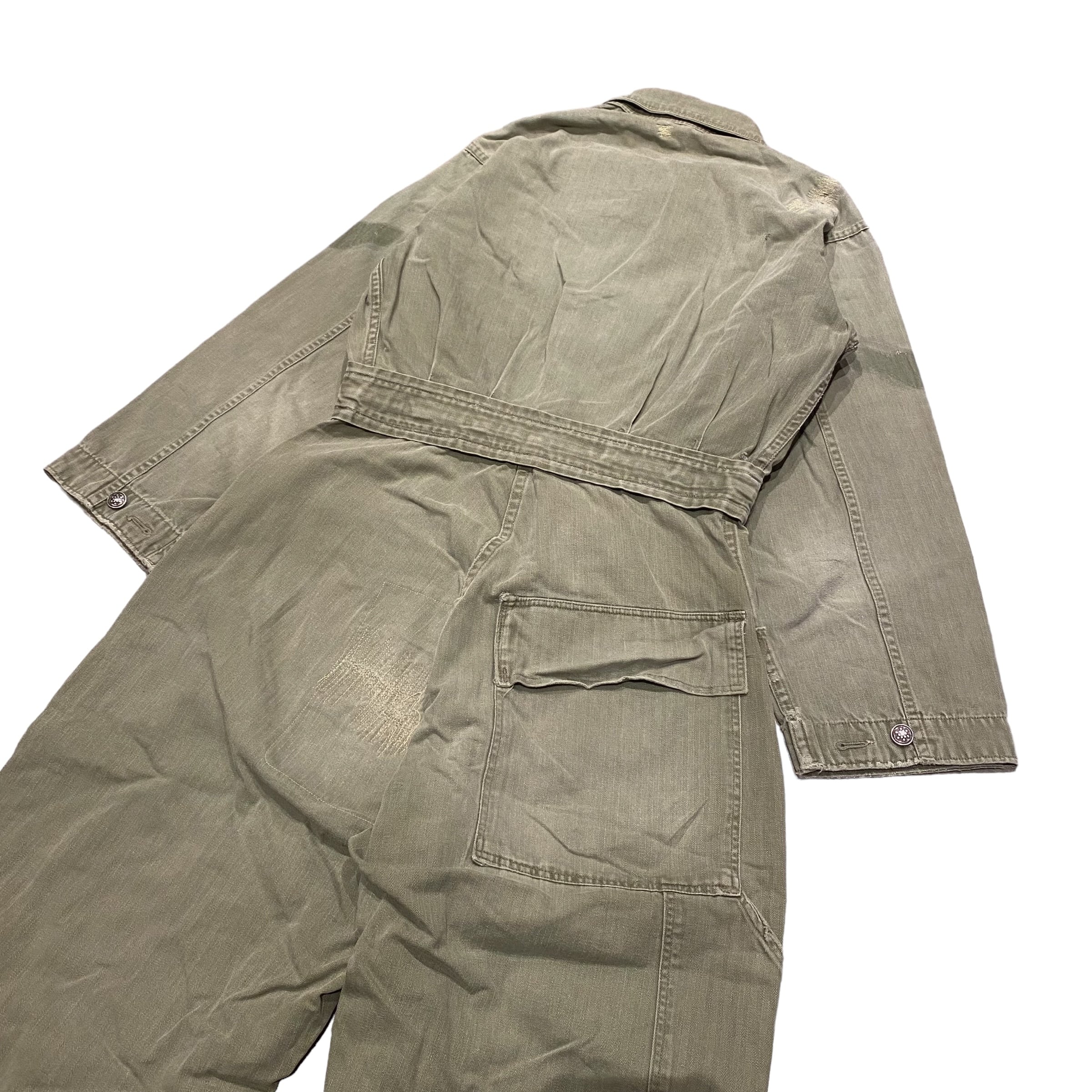 40's US ARMY M-43 HBT つなぎ all-in-one S / アメリカ軍 米軍実物