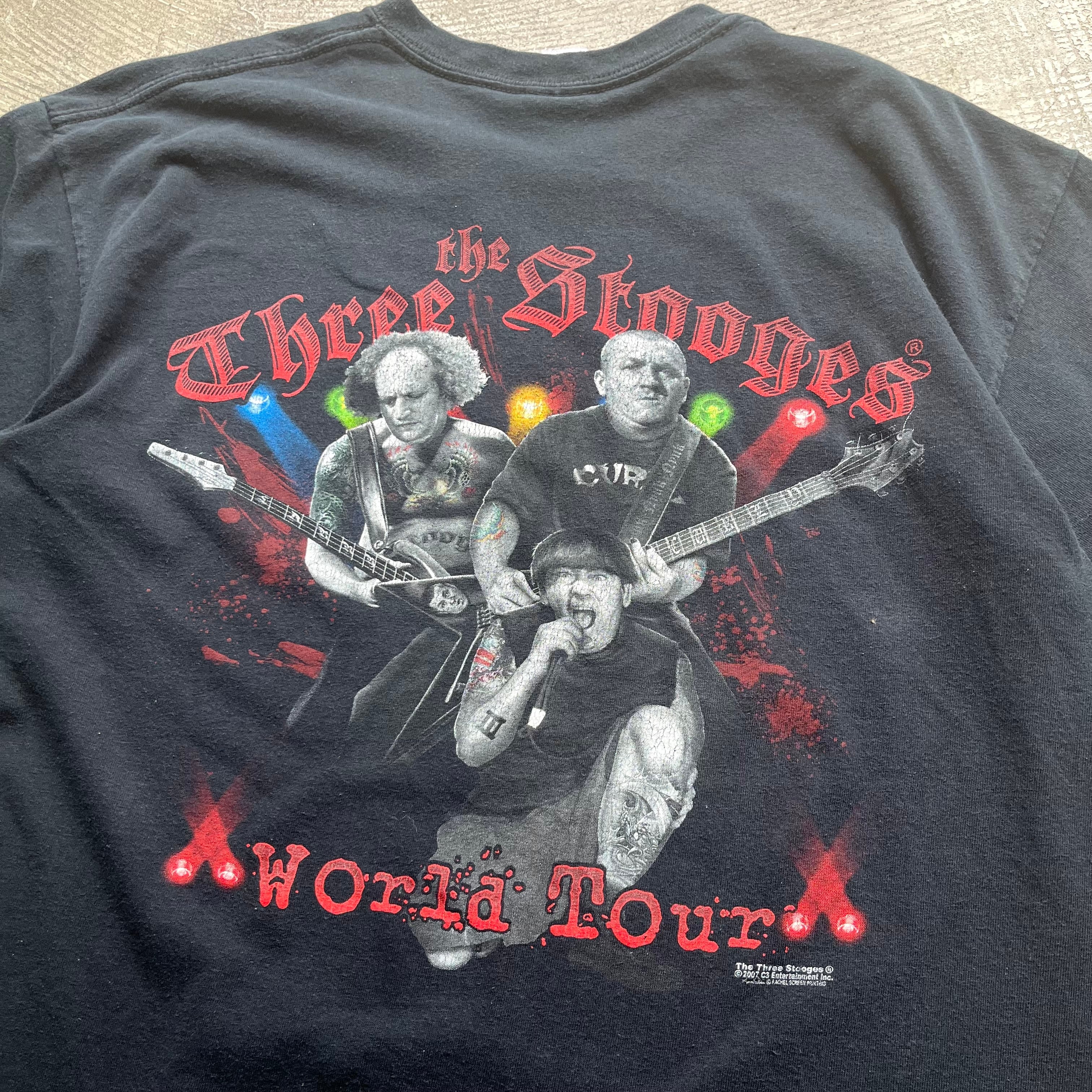 00's Three Stooges World Tour Tshirt 00年代 スリーストゥージズ 三