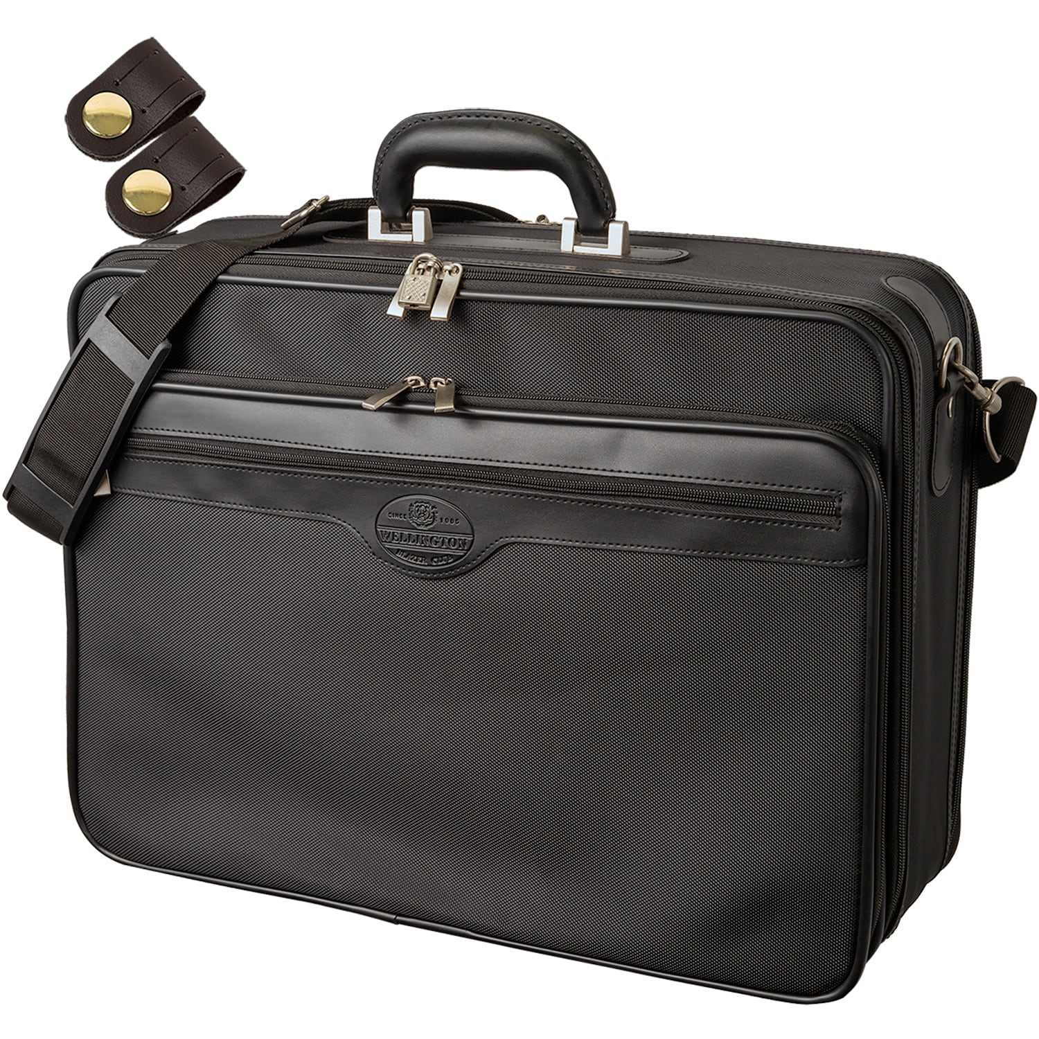 ソフト アタッシュケース メンズ A3ファイル対応 + 竹八謹製 牛革製