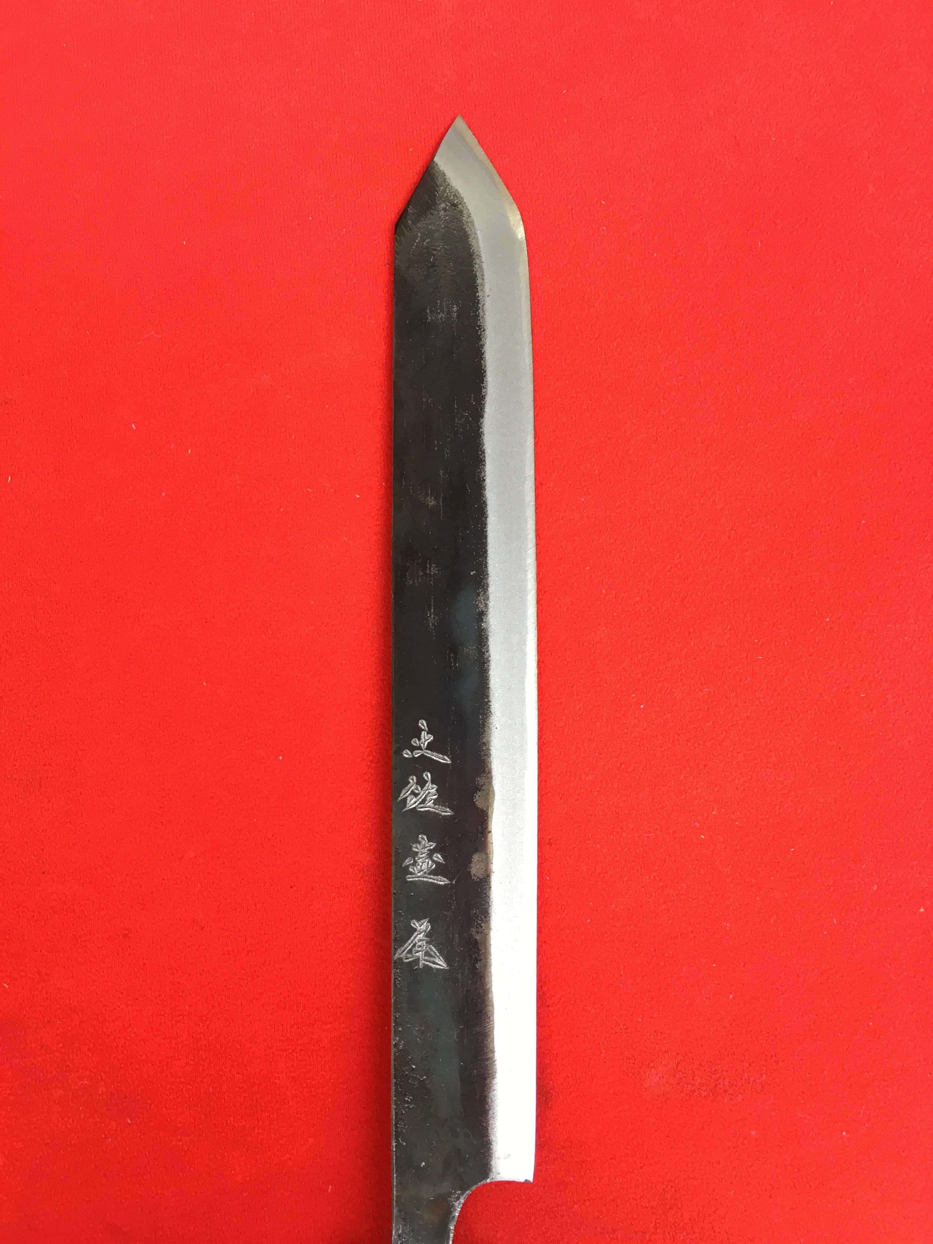 カツオ包丁 両刃 8寸 | 龍河洞の土佐打刃物・土佐壺屋 オンラインショップ