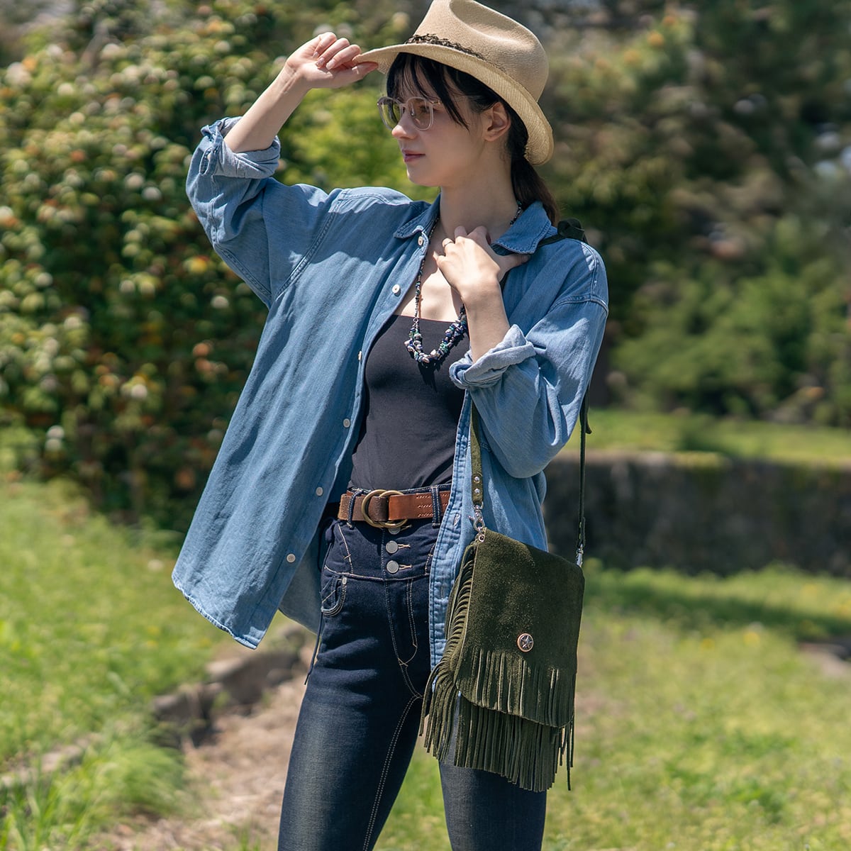 メディスンバック Lサイズ スウェード フリンジ | ケイシイズ 【公式