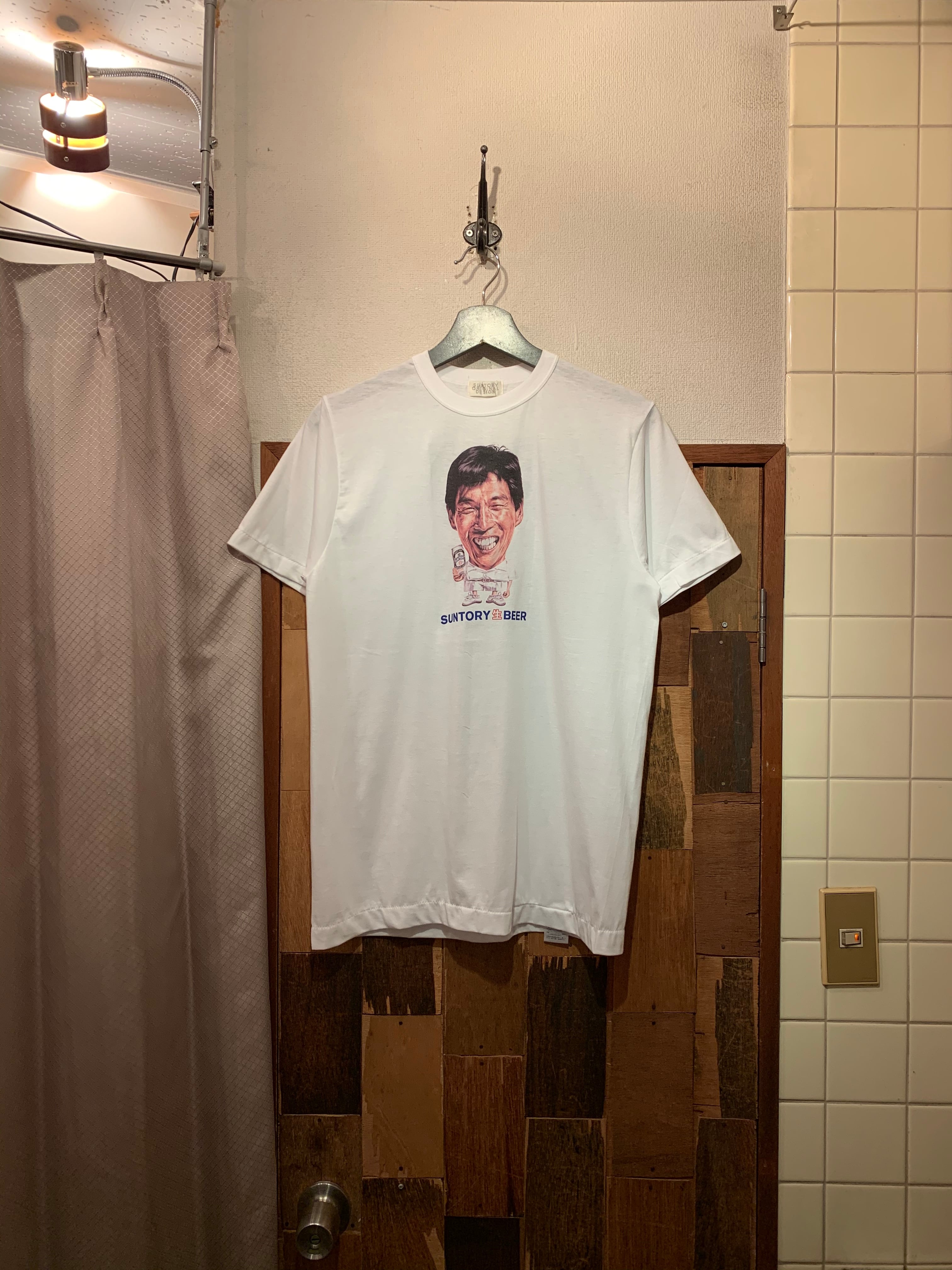 明石家さんま」90's white printed S/S T-shirt | LAUGH