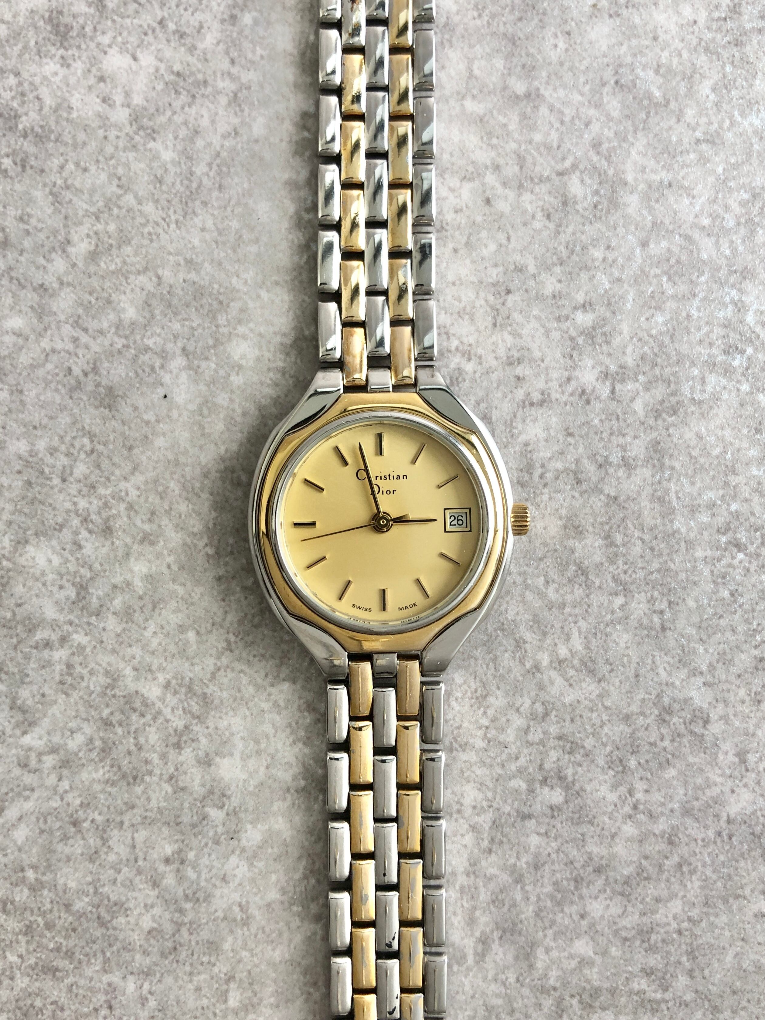 Christian Dior クリスチャン ディオール 腕時計 ゴールド シルバー