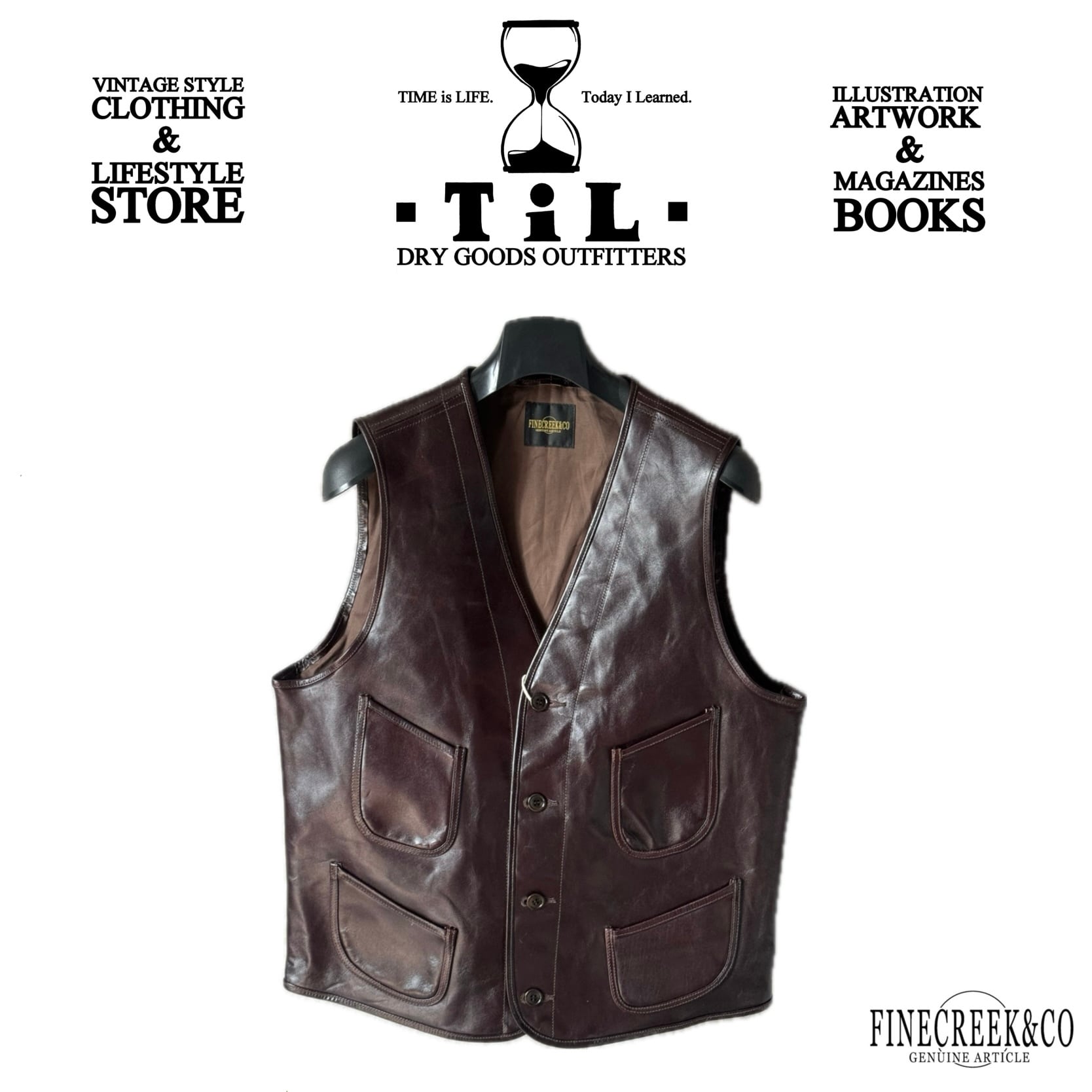 FINECREEK&CO 【Jefferson / ｼﾞｪﾌｧｰｿﾝ】 ﾚｻﾞｰﾍﾞｽﾄ（BROWN) ホース