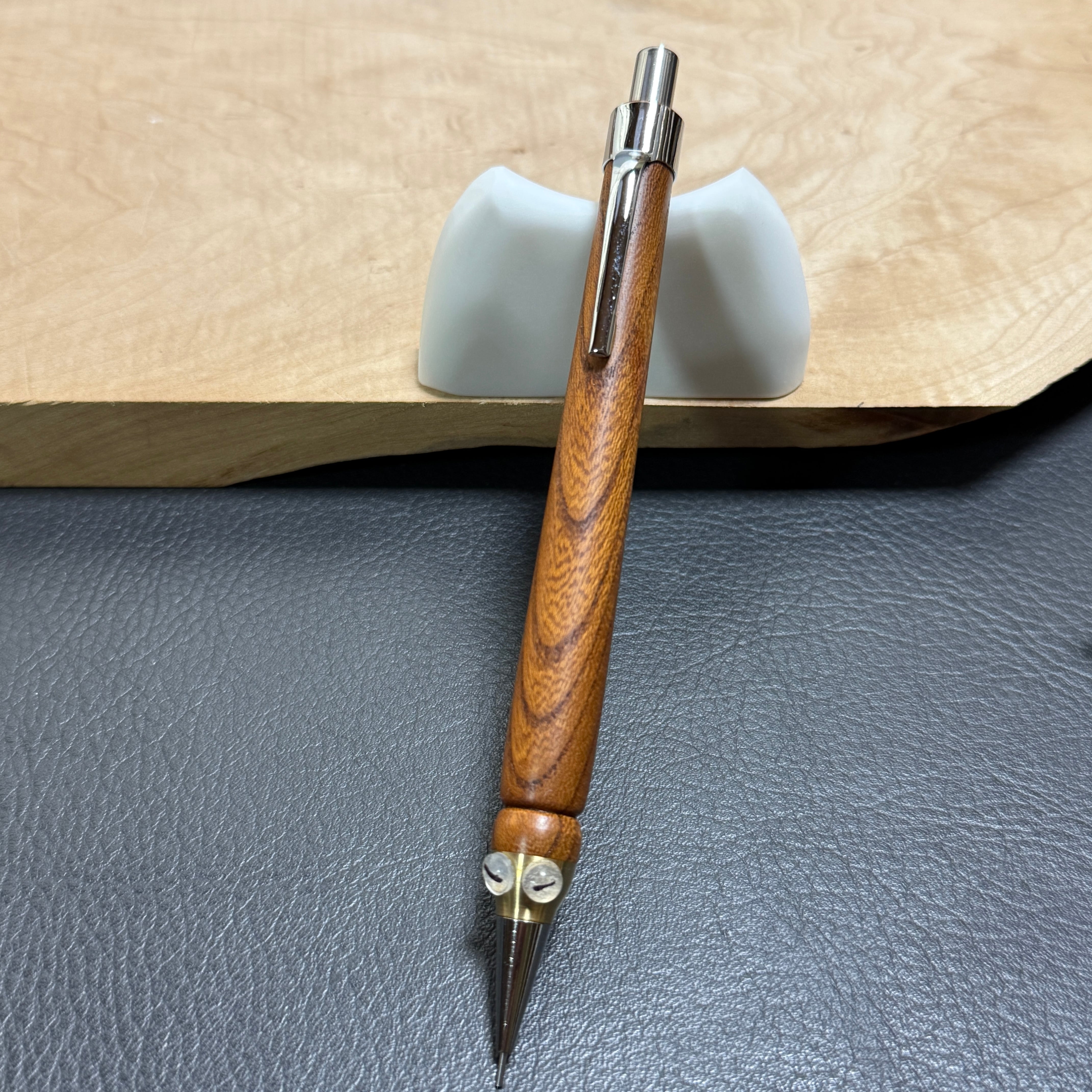 115花梨瘤 木製シャーペン 強低重心ダブルR 真鍮 115花梨瘤 木製