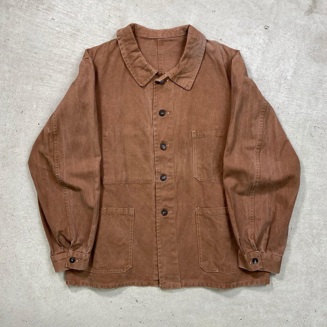 60年代頃 UNKNOWN フレンチワークジャケット ユーロワーク コットン
