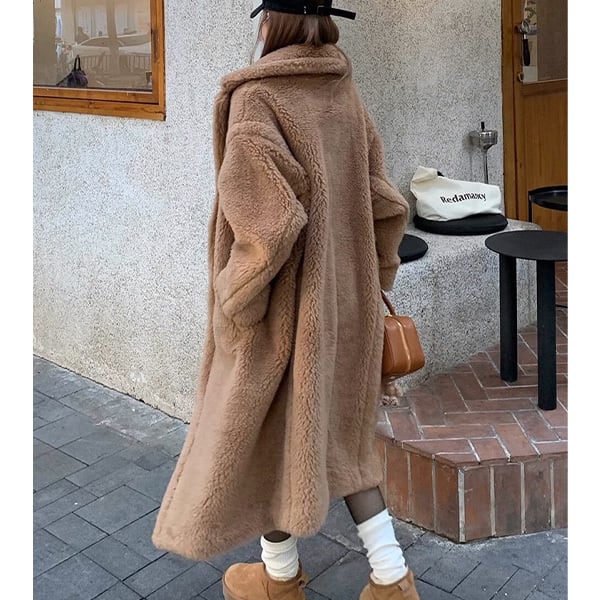 テディベアロングコート テディべアコート ボア テディ ベア ワイド