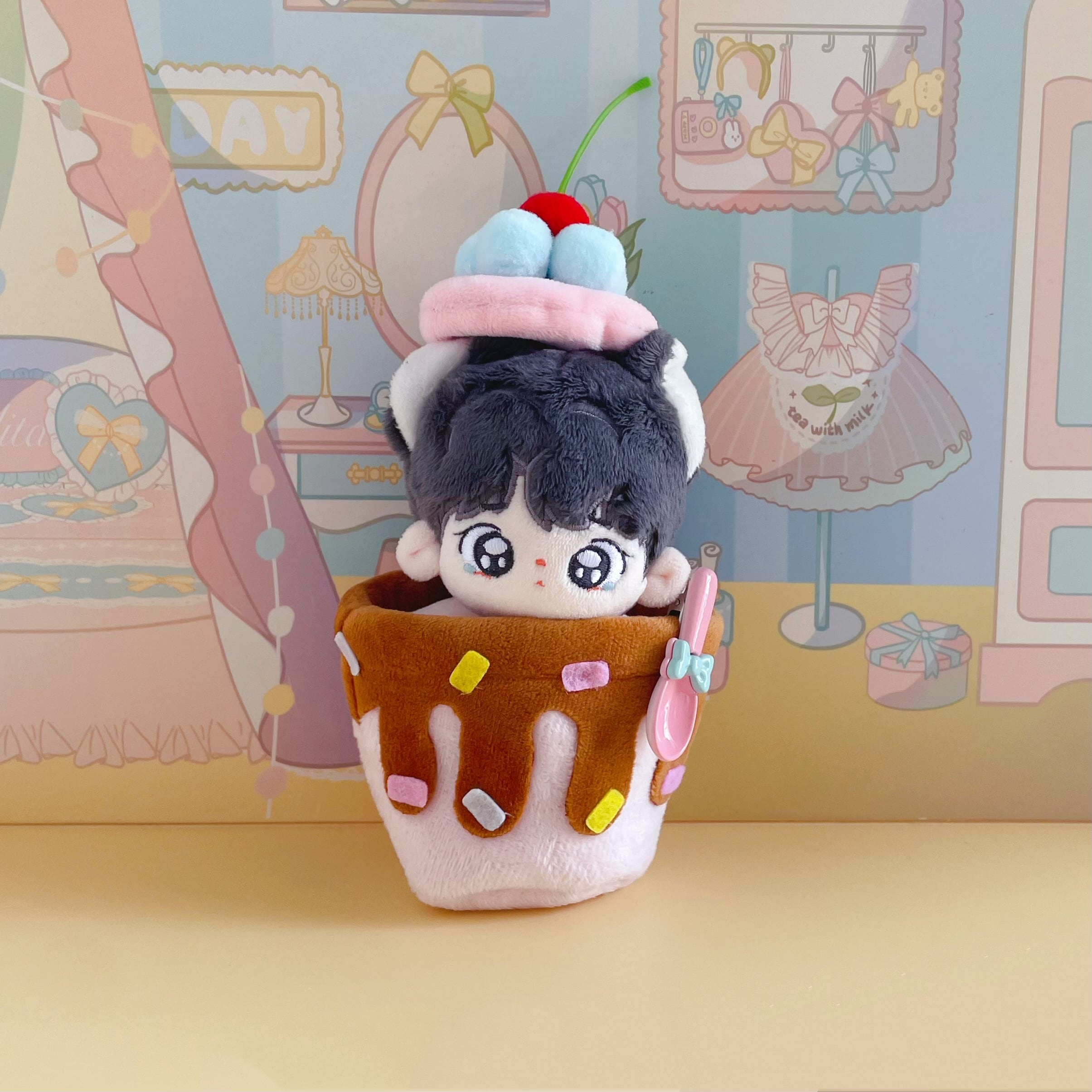 10cmぬいぐるみ用 スカルパンダ用 ラブブ用 着せ替え服 ぬい服 ちび