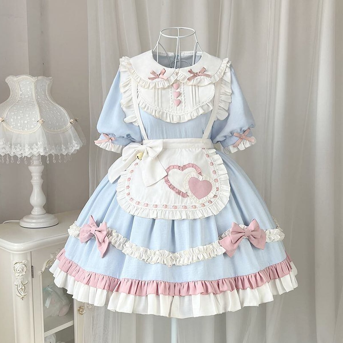 甘ロリハートエプロンワンピース | Maiden's Rêve