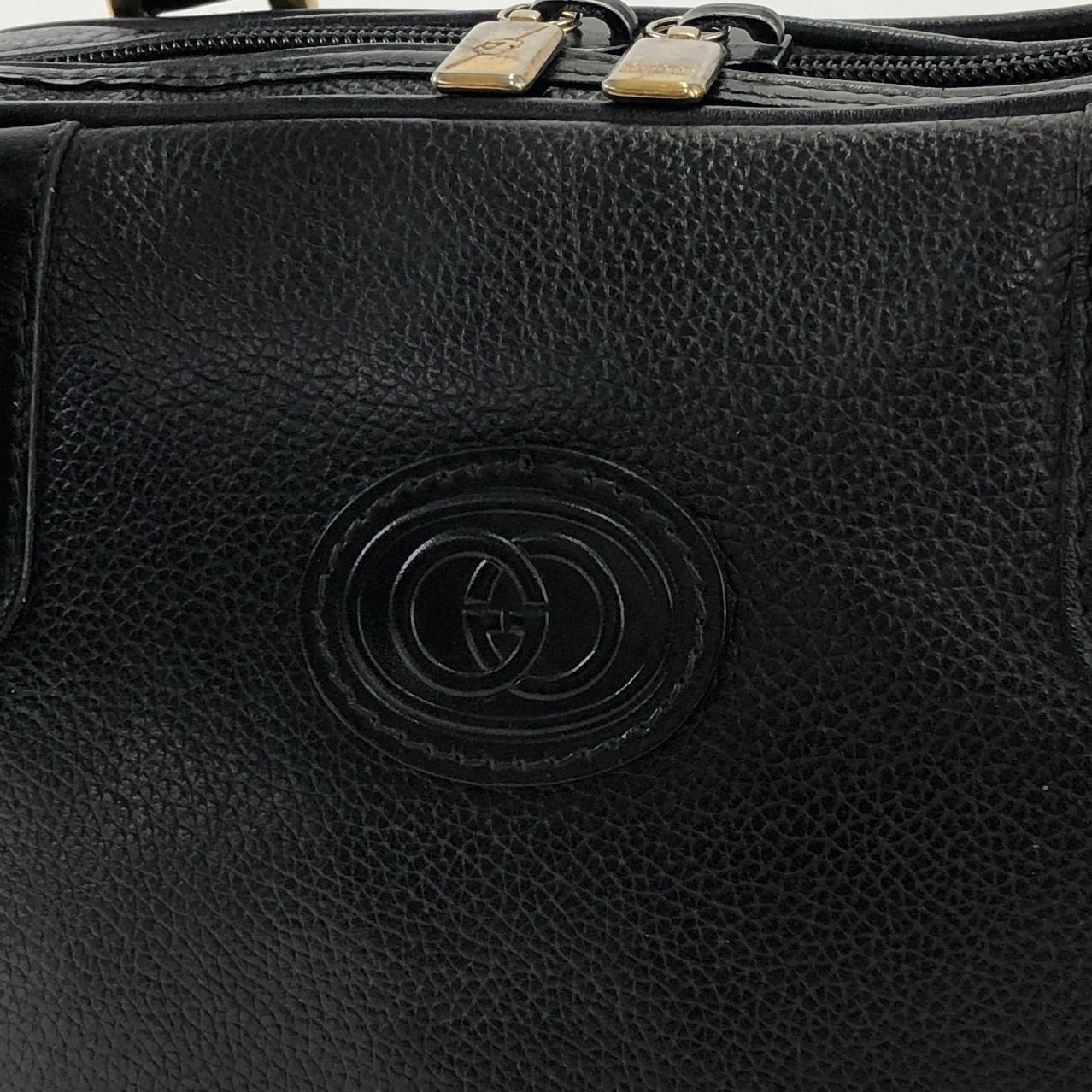 GUCCI グッチ GG型押し シュリンクレザー ミニボストン ハンドバッグ