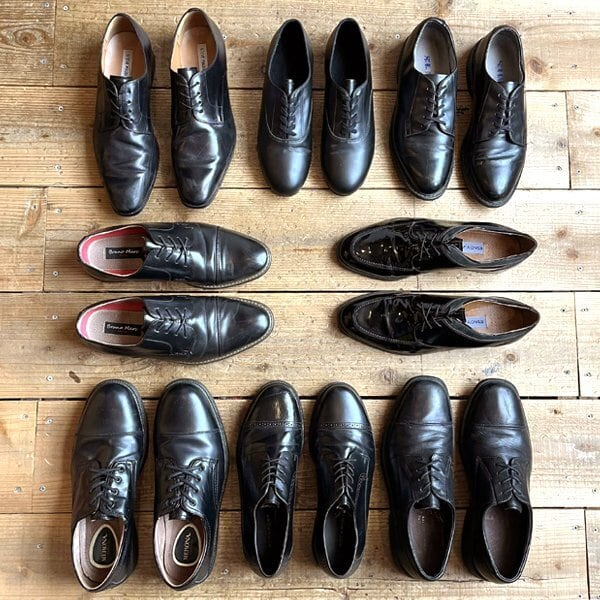 1点物◇ベイツBATES黒サービスシューズ革靴レザーシューズ古着メンズ28