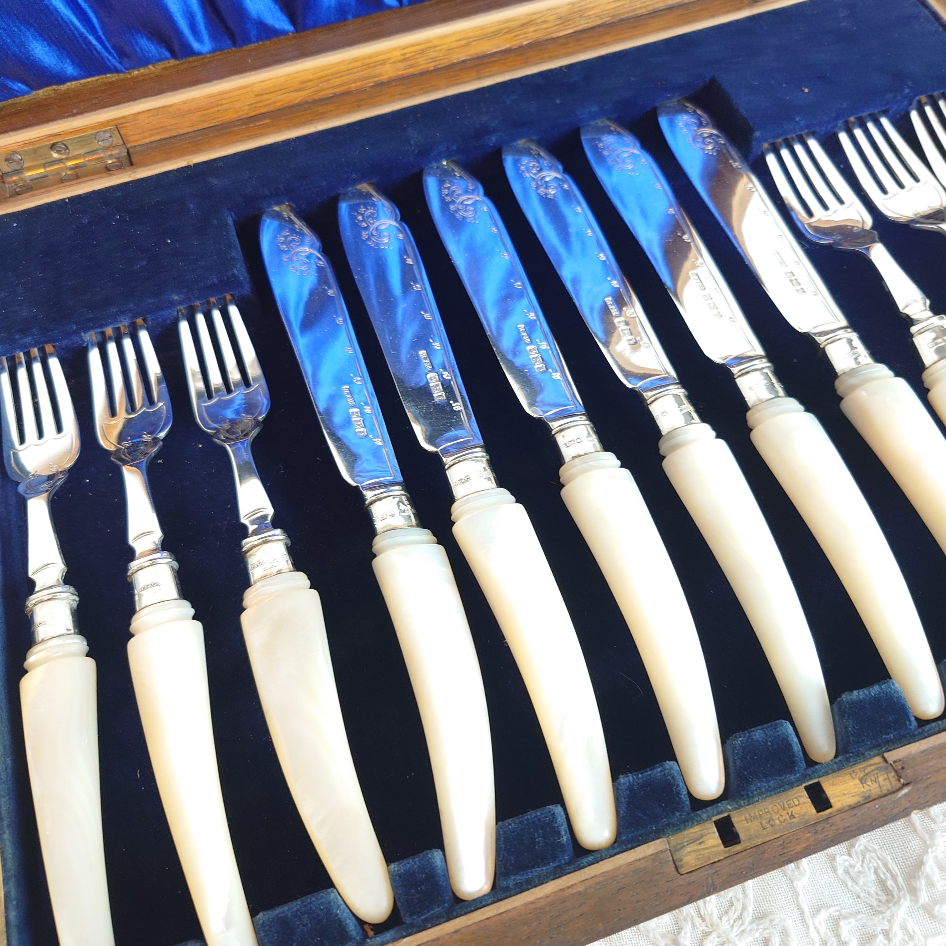 純銀 白蝶貝 カトラリーセット マザーオブパール | アンティーク