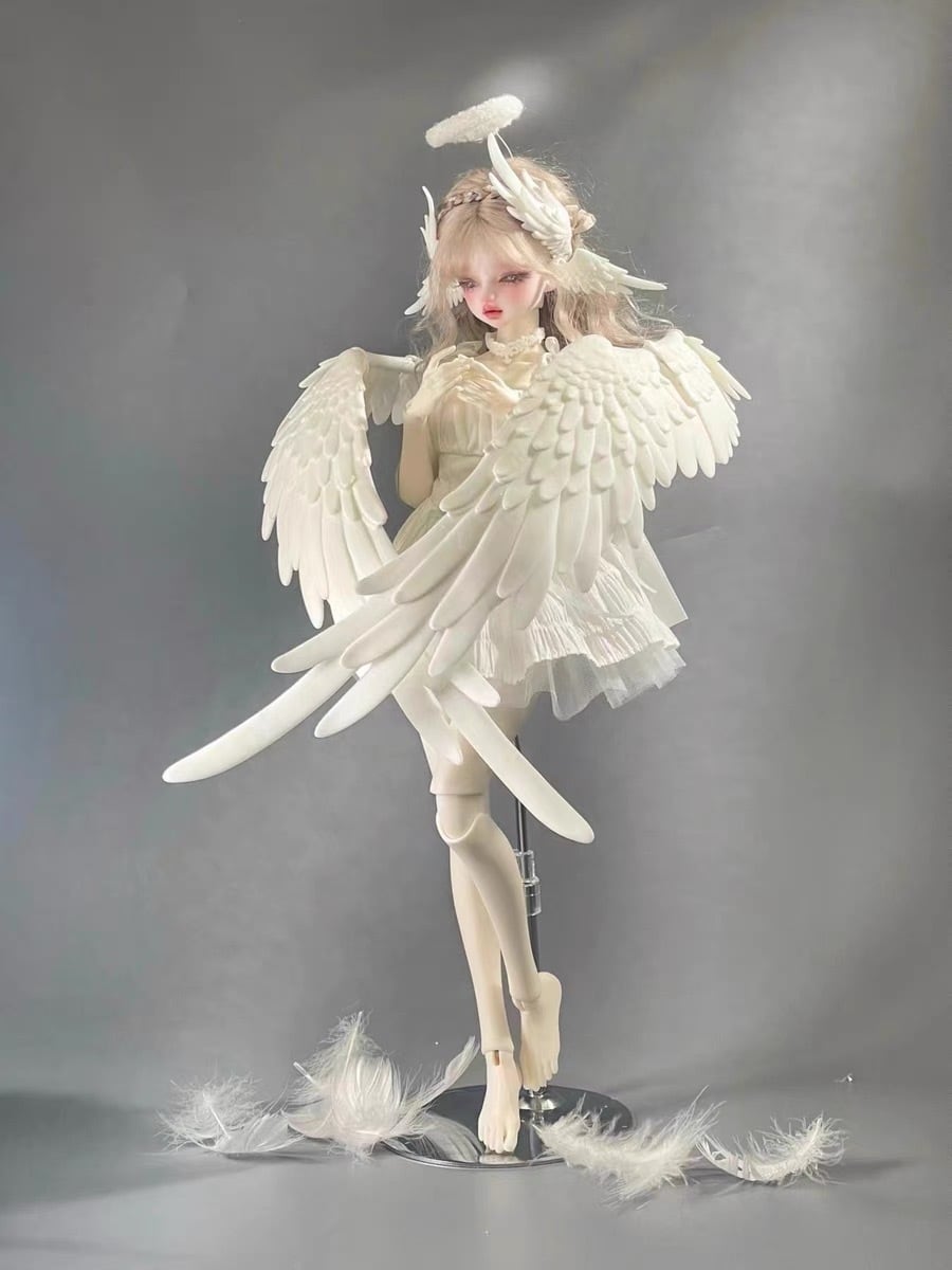 5/4まで！！！75cmドールまで！撮影用！LaLunaDoll天使翅膀ID75 羽根