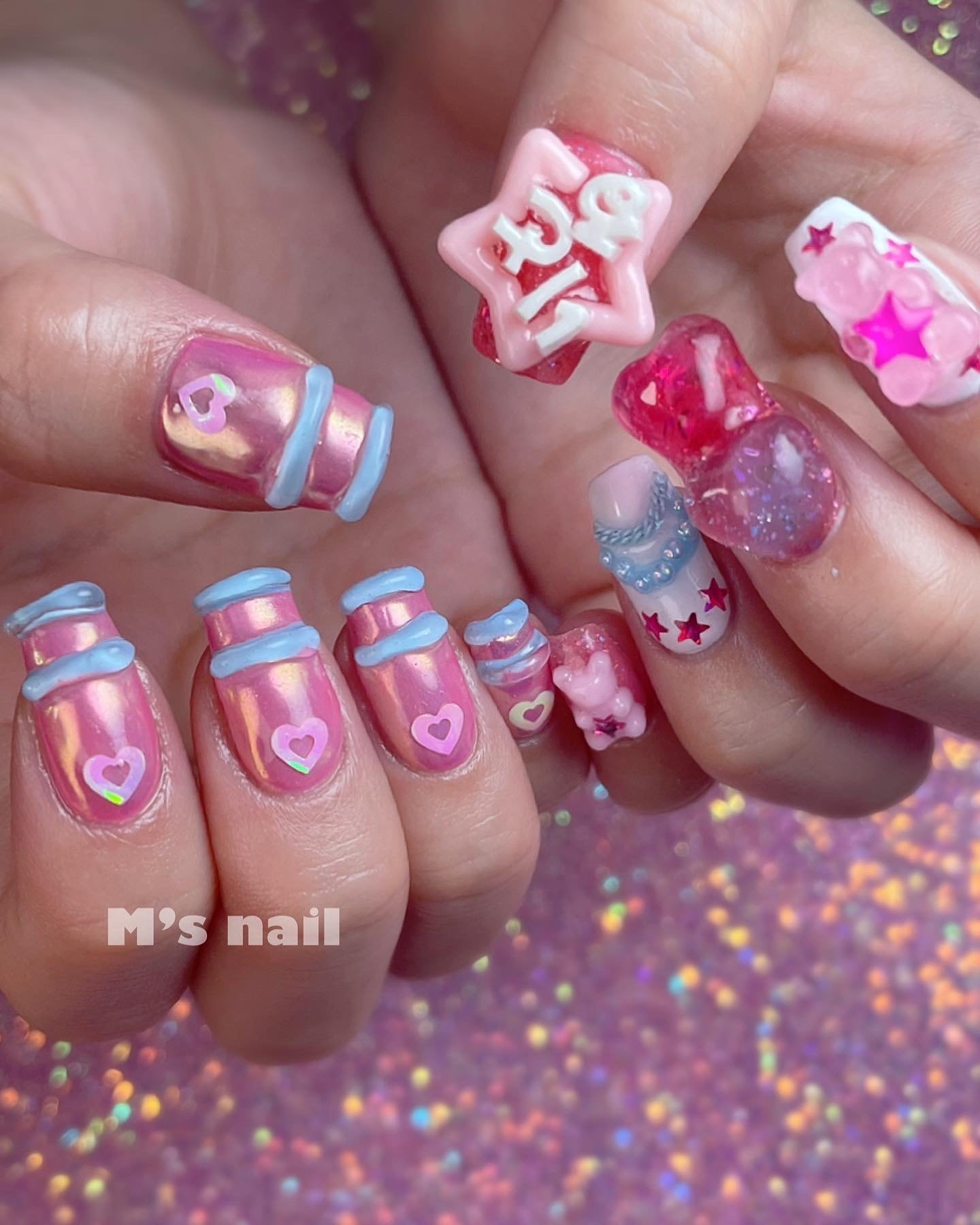 おなまえパーツ3文字 ひらがな＆カタカナ＆数字 ネイルパーツ | marumi