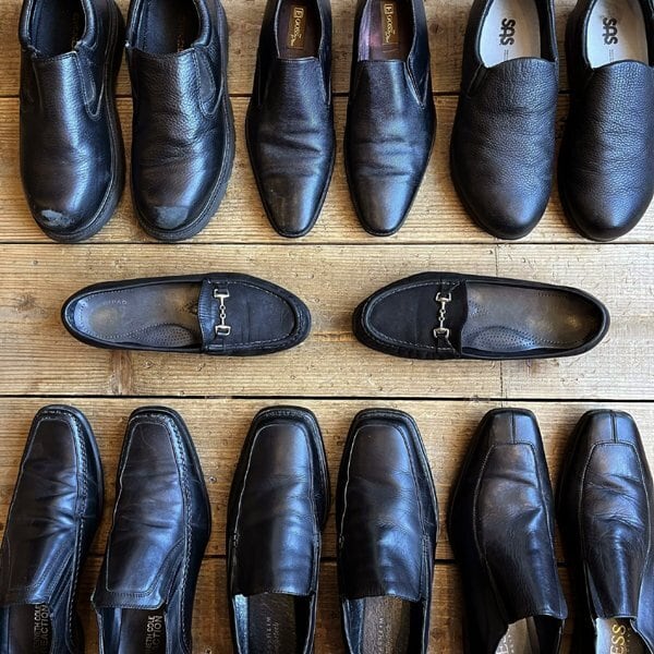 1点物◇USA製SASサンアントニオ黒スリッポン革靴レザーシューズ古着