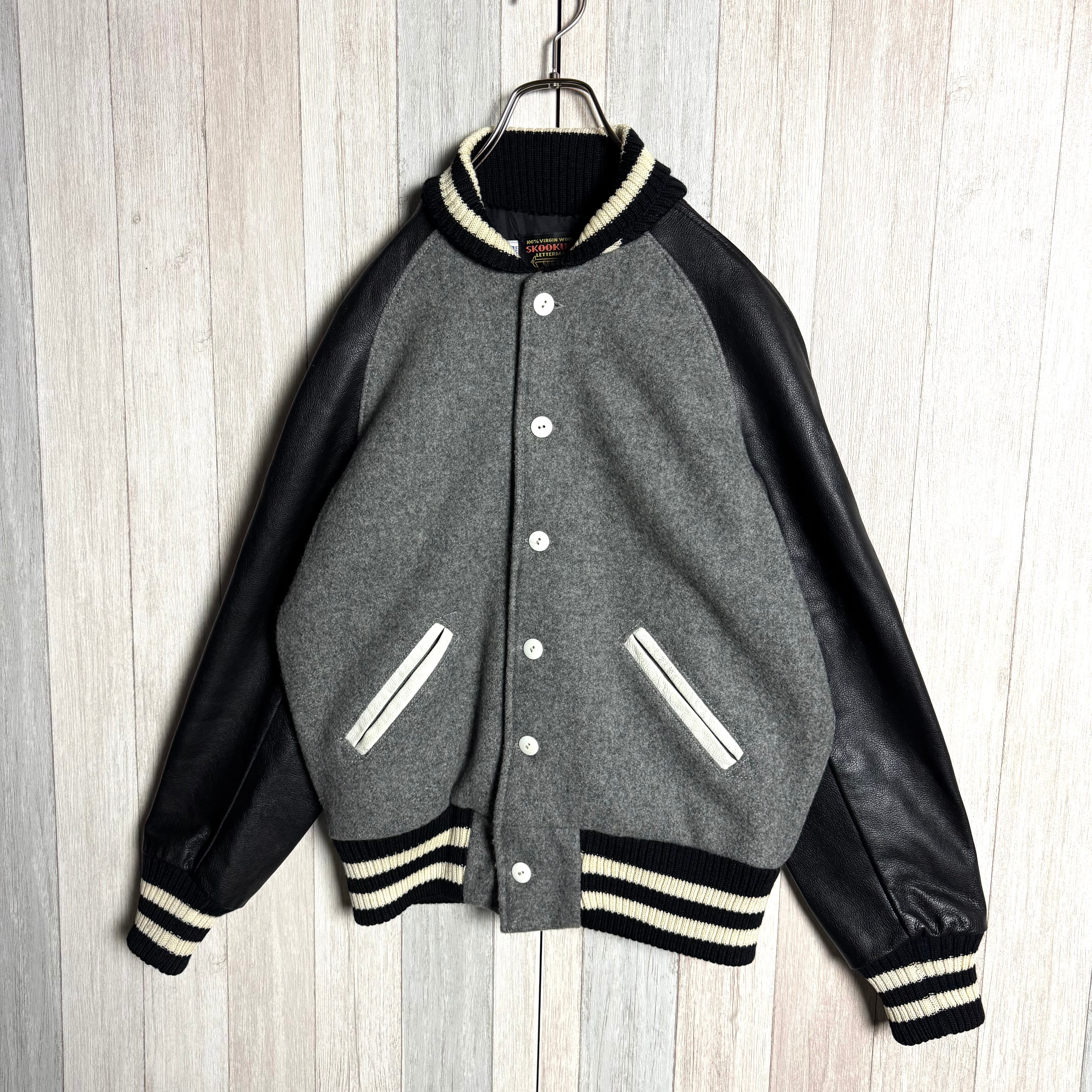 USA製 SKOOKUM スクーカム アワードジャケット 袖レザー スタジャン