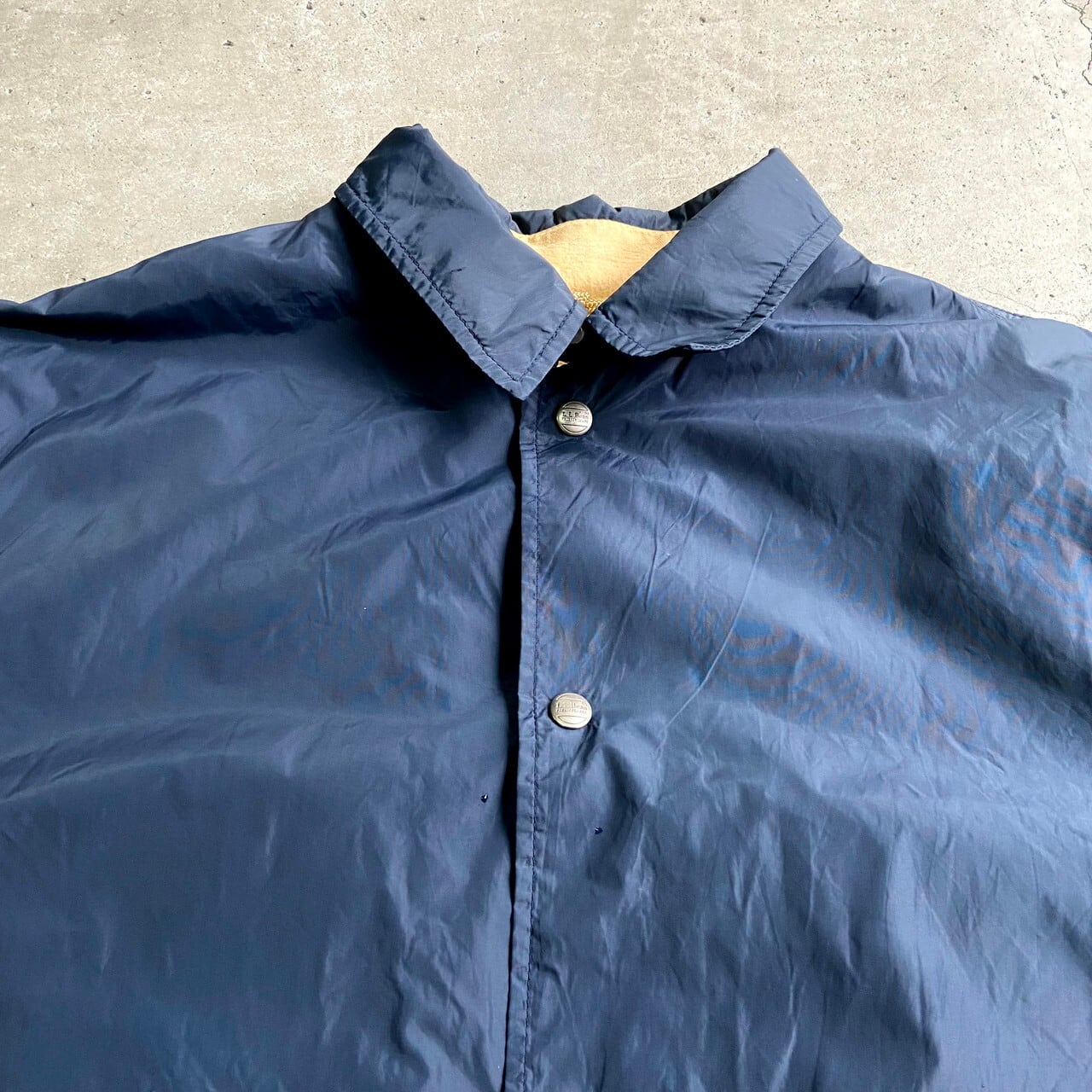 USA製 L.L.Bean エルエルビーン 80年代 無地 チンスト ナイロンコーチ