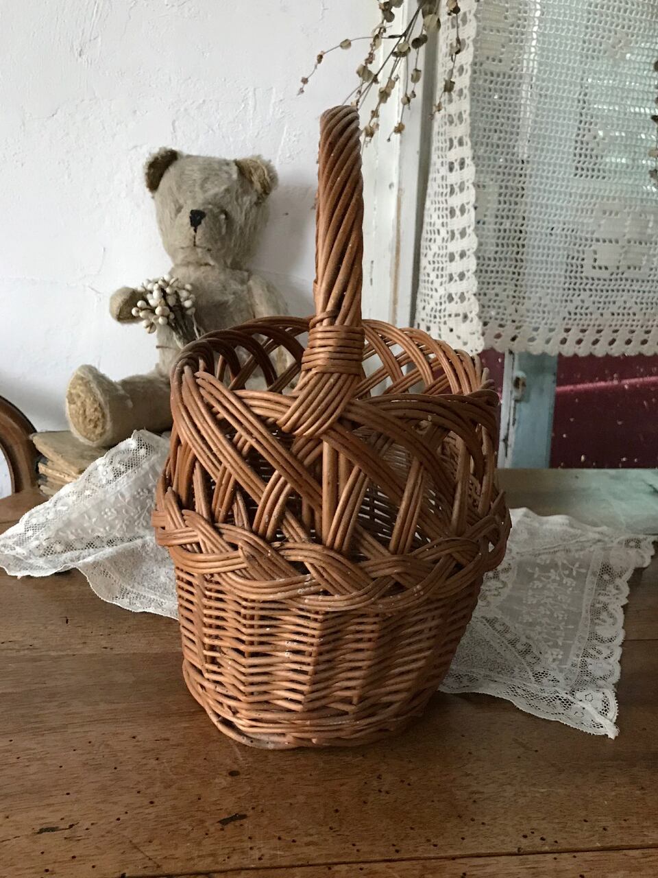 フランス アンティーク パニエ バスケット | Brocante de La Cocotte