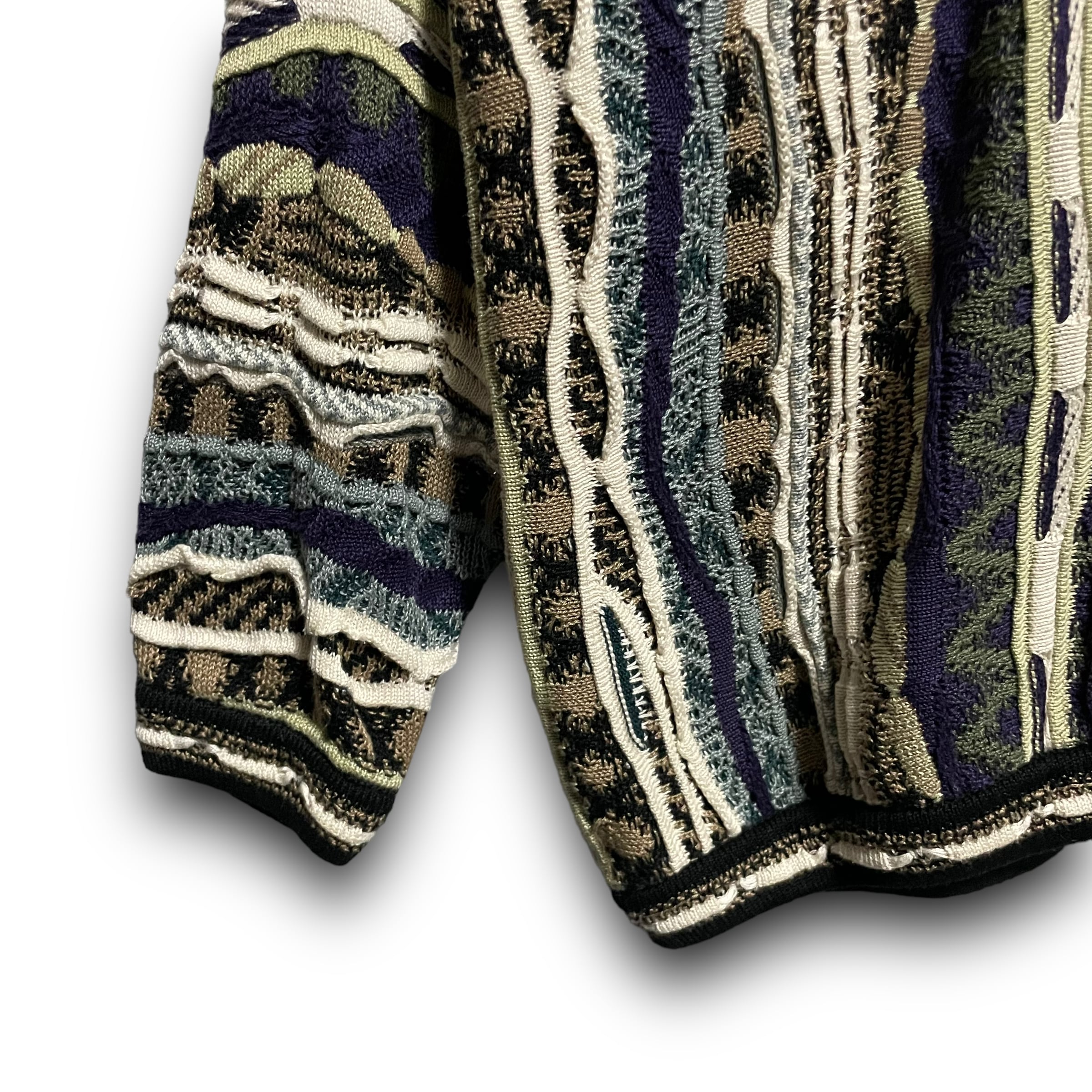 L】TUNDRA カナダ製 COOGI風 クージーニット 3Dニット マルチカラー 総