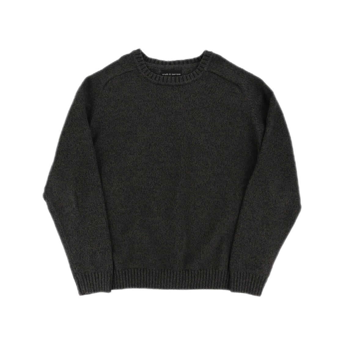 croft&barrow オーバーサイズコットンニットセーター チャコール【CU