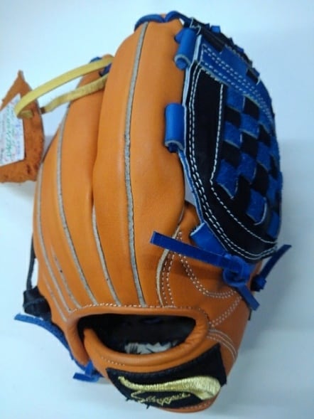 カスタマイズグラブ！久保田スラッガー軟式少年KSN-J6 オレンジXブルー