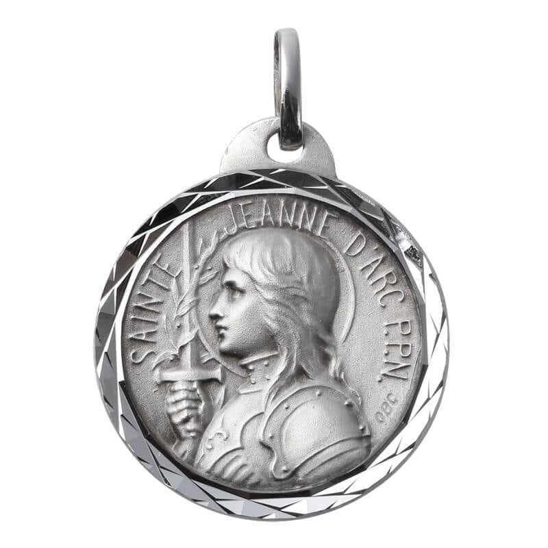 シルバー925】ジャンヌダルクと大天使ミカエルのメダイユ フランス教会