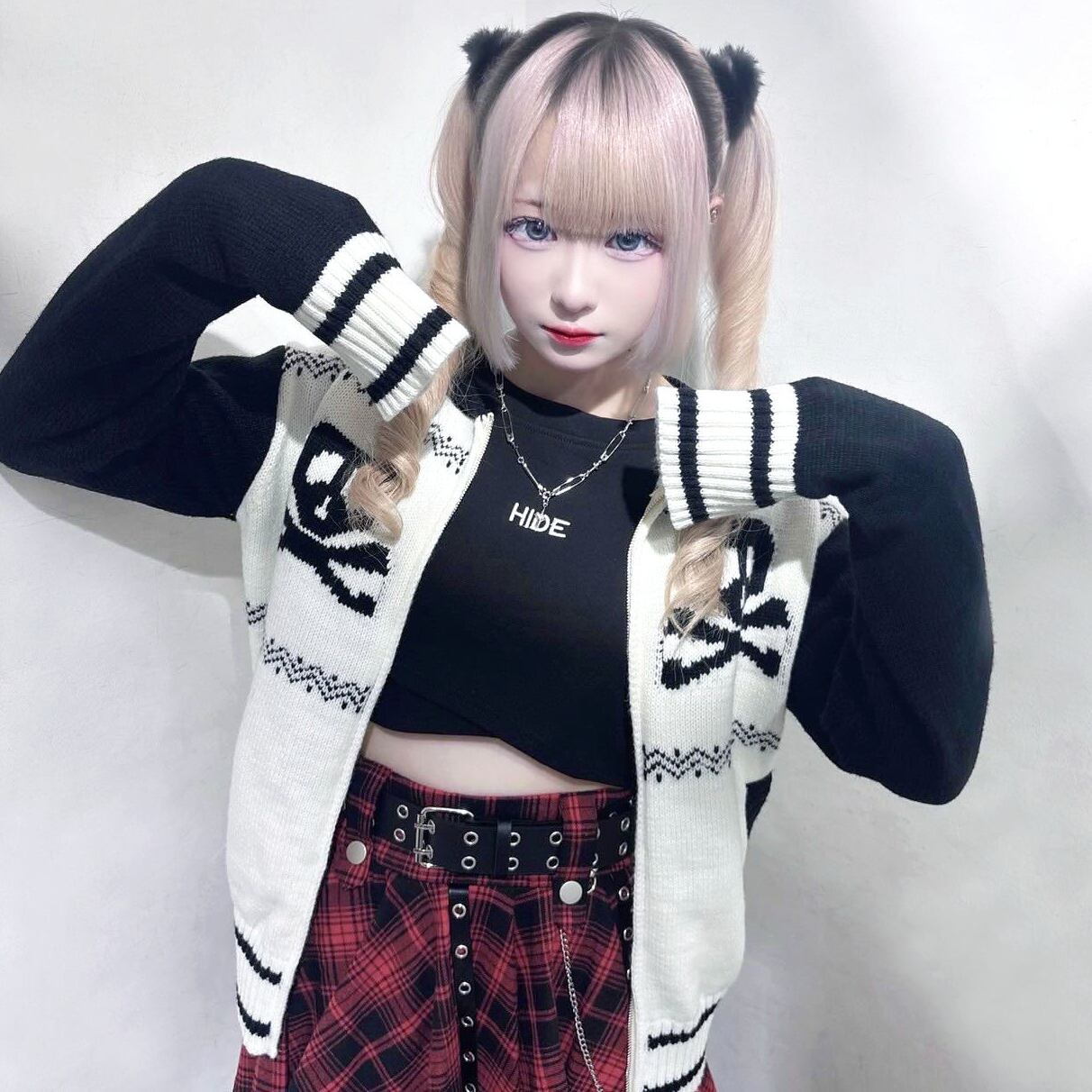 スカルニットZIPパーカー | VOLCAN&APHRODITE