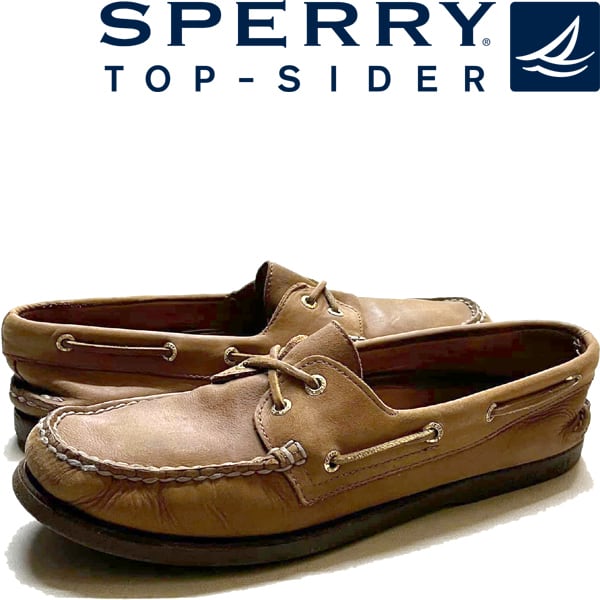 1点物◇トップサイダー茶モカシンレザーシューズ革靴デッキシューズ