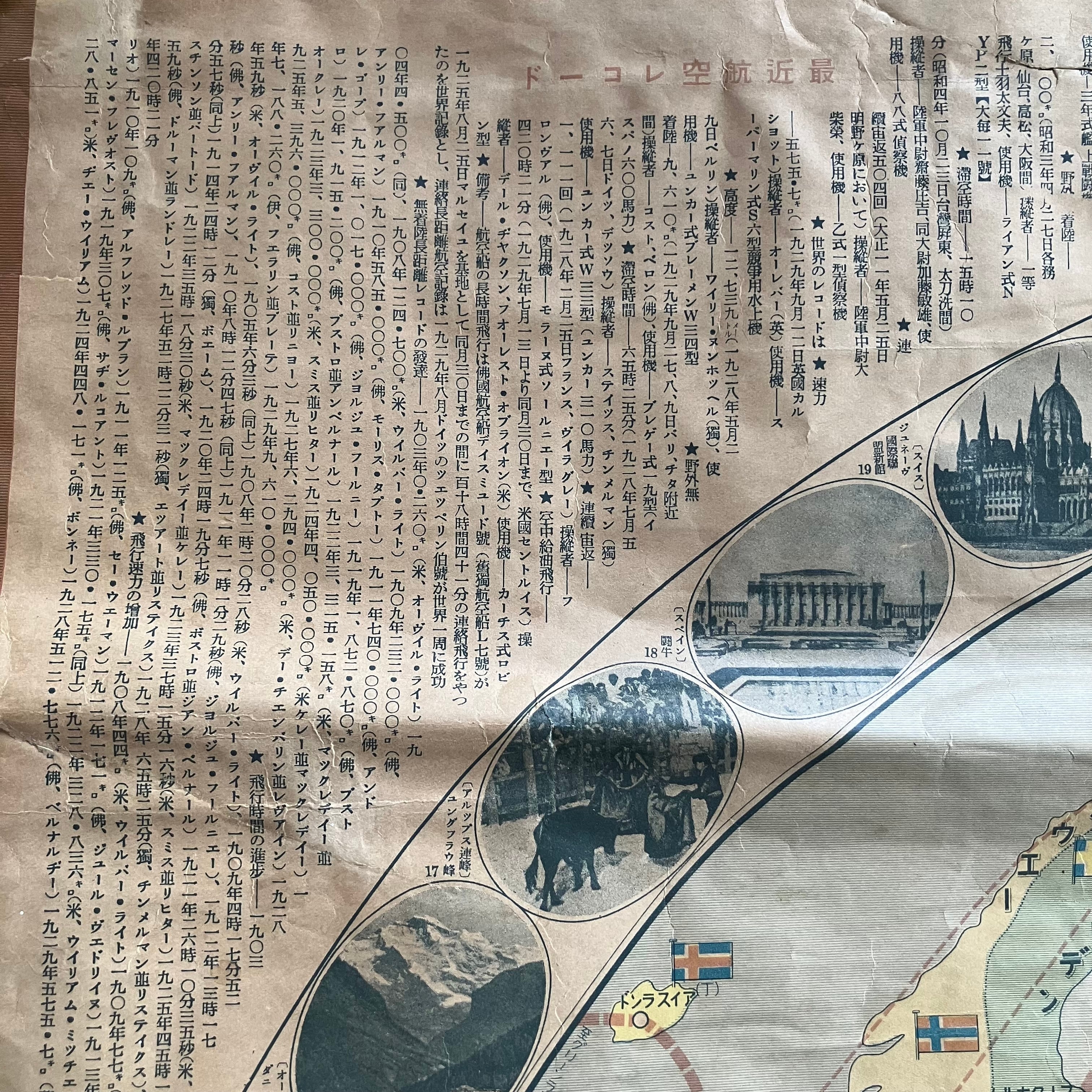 レア！昭和初期 大日本帝国 征空すごろく 大阪毎日新聞 昭和5年元旦