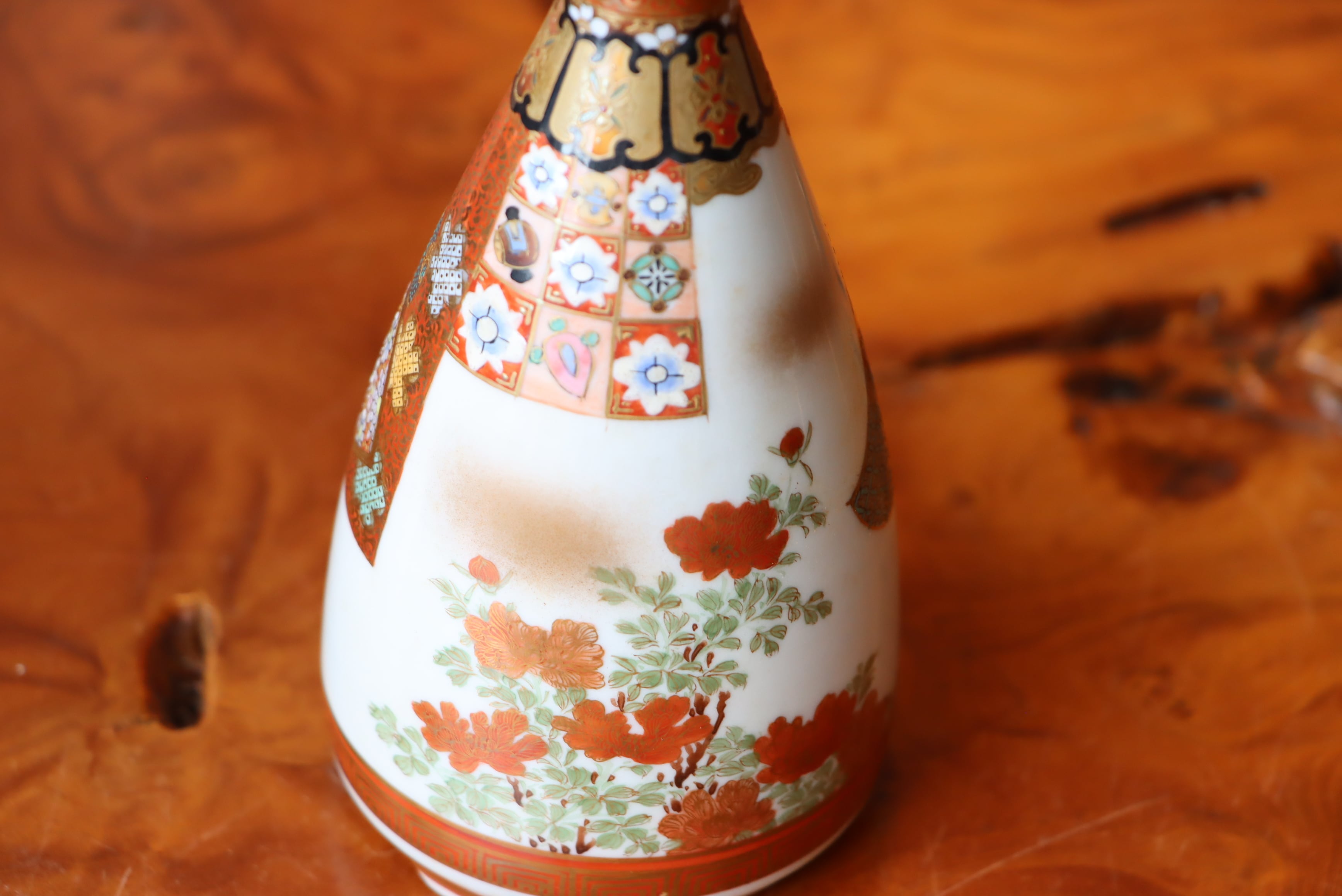 古九谷九谷焼赤絵江戸期徳利花入蔵出し1客