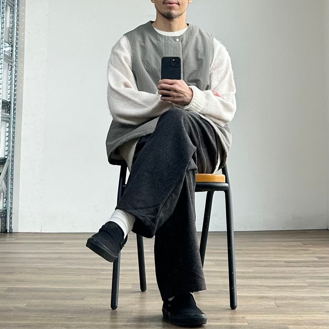 25AW》【STILL BY HAND】NYLON BOA VEST スティルバイハンド ナイロン