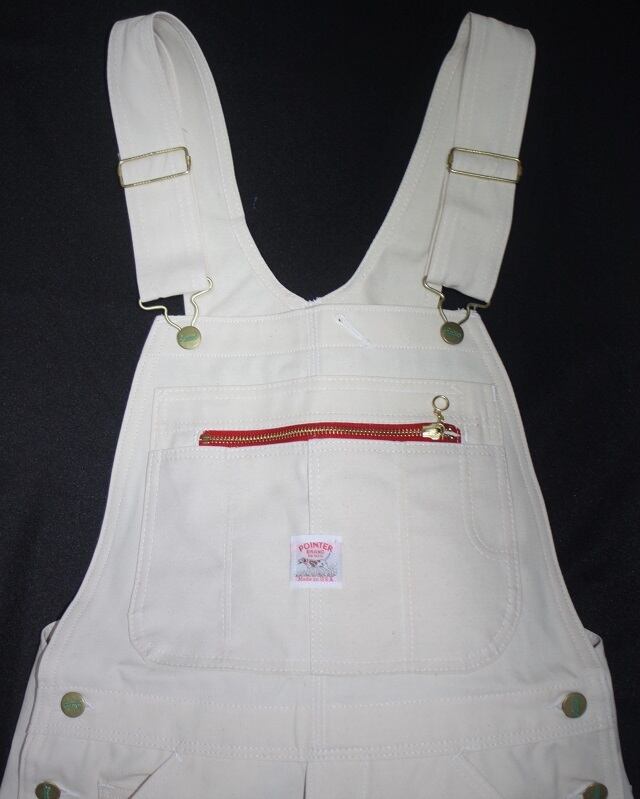 Pointer Brand White Drill High Back Overalls | autentico