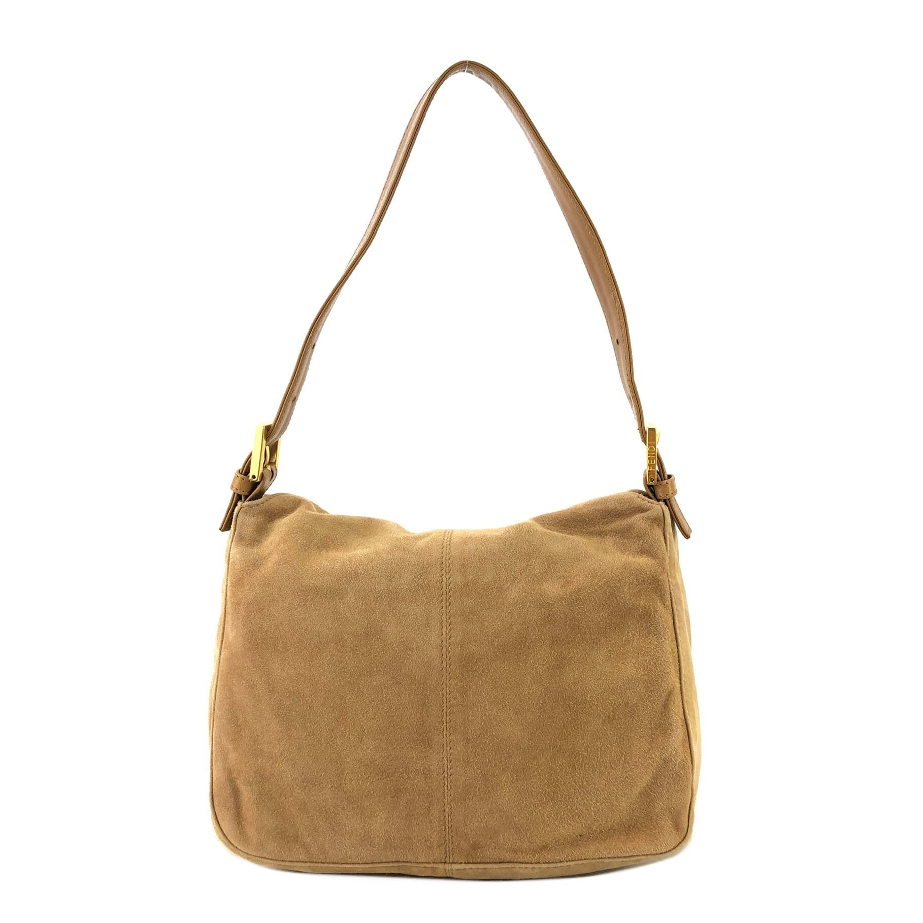 FENDI フェンディ FF金具 マンマバケット スエード レザー ショルダー