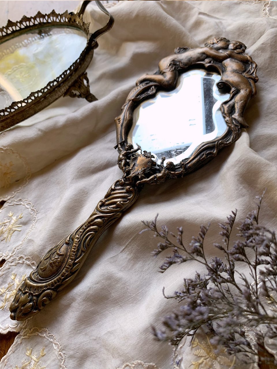天使の手鏡 エンジェルモチーフ ミラー | Brocante de La Cocotte
