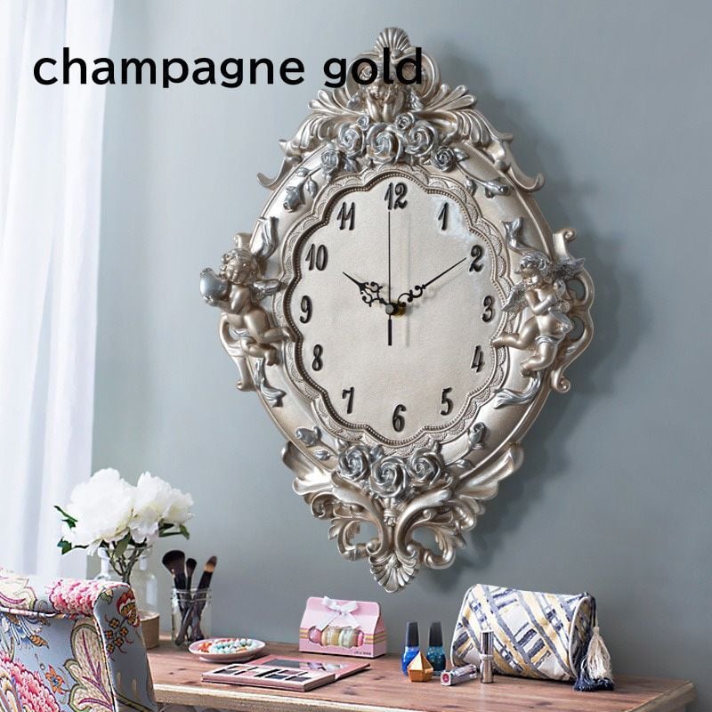 アンティーク 天使 ブロンズ 金 時計 ヨーロッパ アンティーク 天使