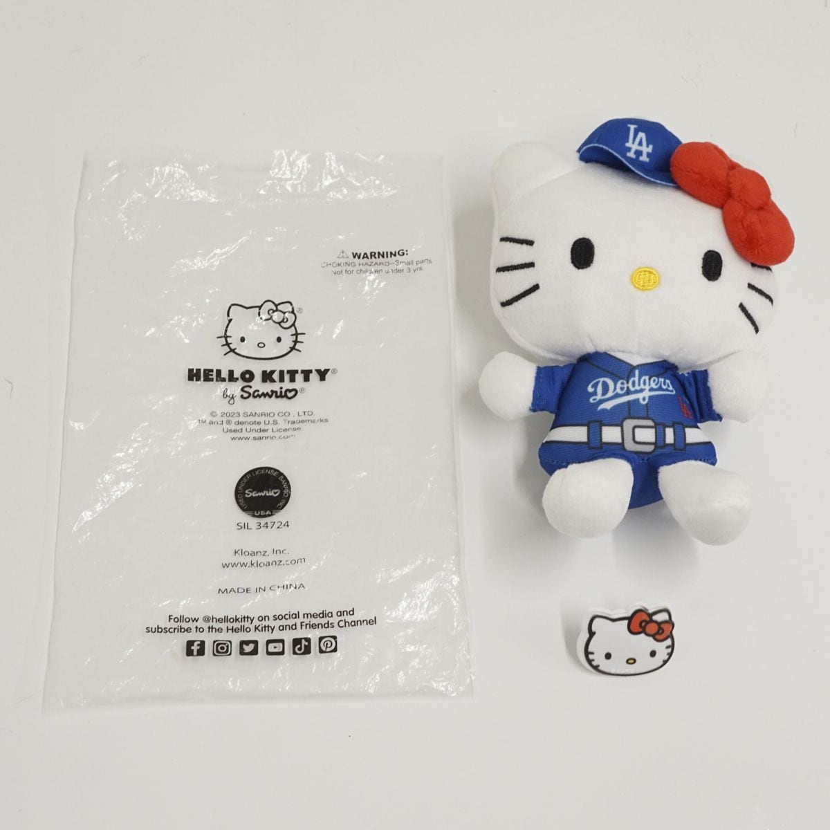 新品未使用】ドジャース キティ ぬいぐるみ リング 指輪 袋付き レア