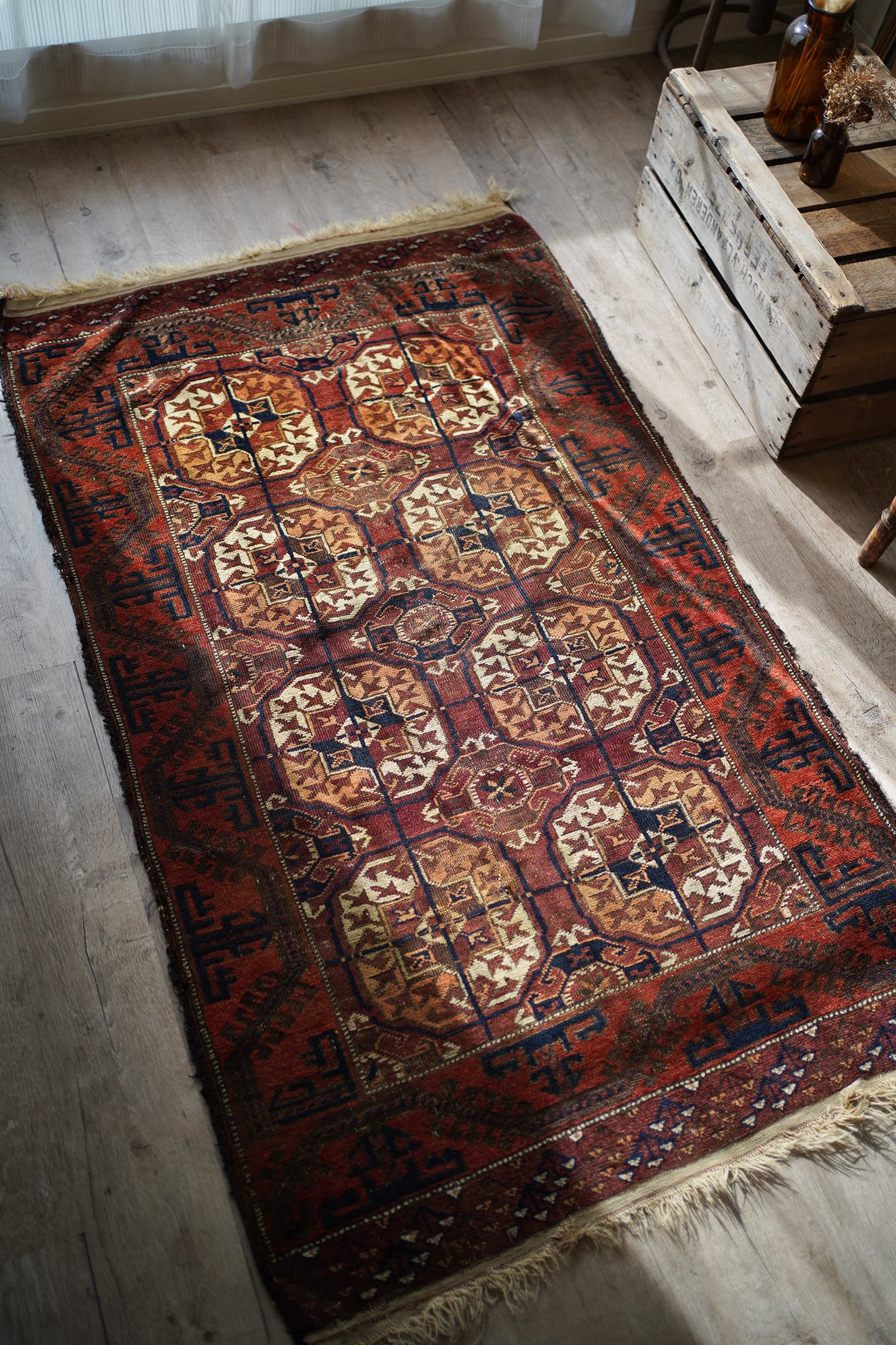 168】Antique Afghan Baluch rug 1900's | ヴィンテージラグ専門店