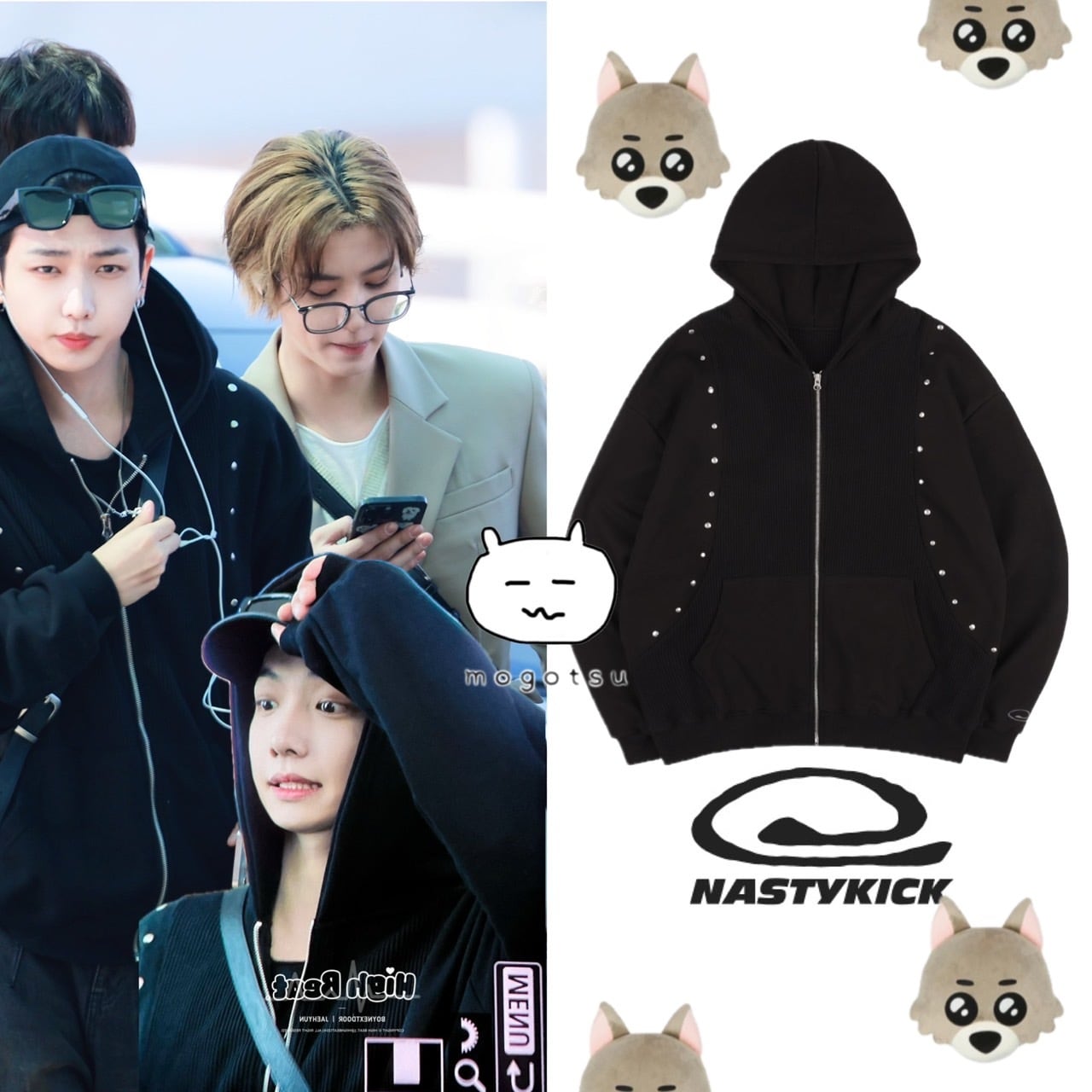 ☆BOYNEXTDOOR ミョンジェヒョン 着用！！【NASTYKICK】Waffle Stud