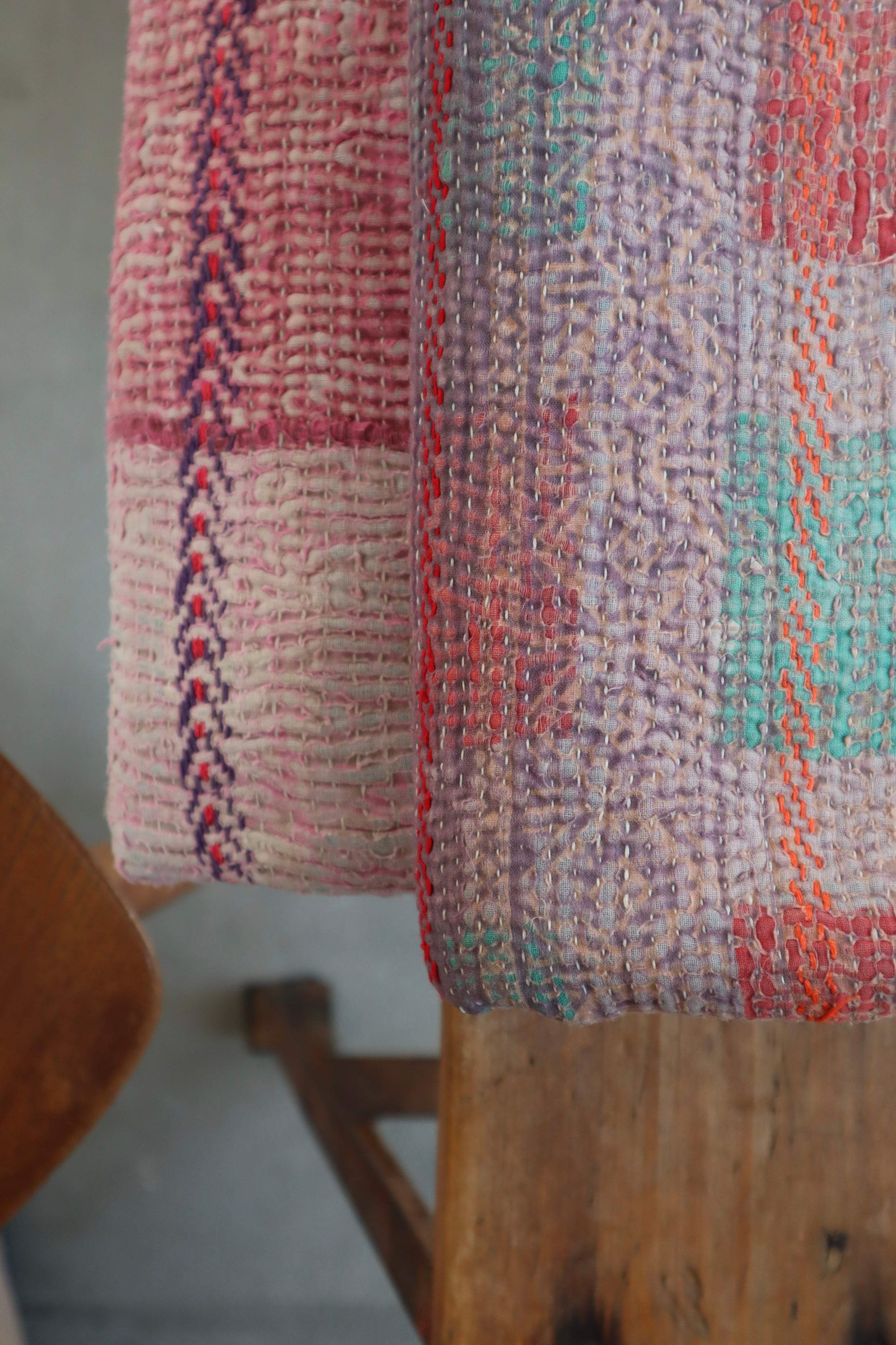 Pastel Pink ヴィンテージ カンタキルト ラリーキルト | mikodeux