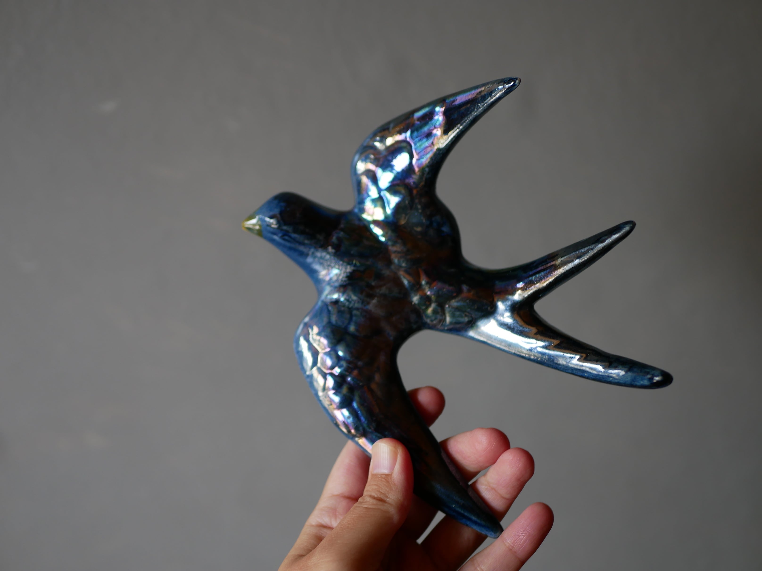 陶器のツバメ オブジェ 壁掛け L フランスアンティーク ブロカント