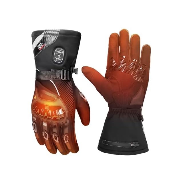 デュアルヒート制御で、理想の温もりへ】KEMIMOTO 電熱グローブ バイク